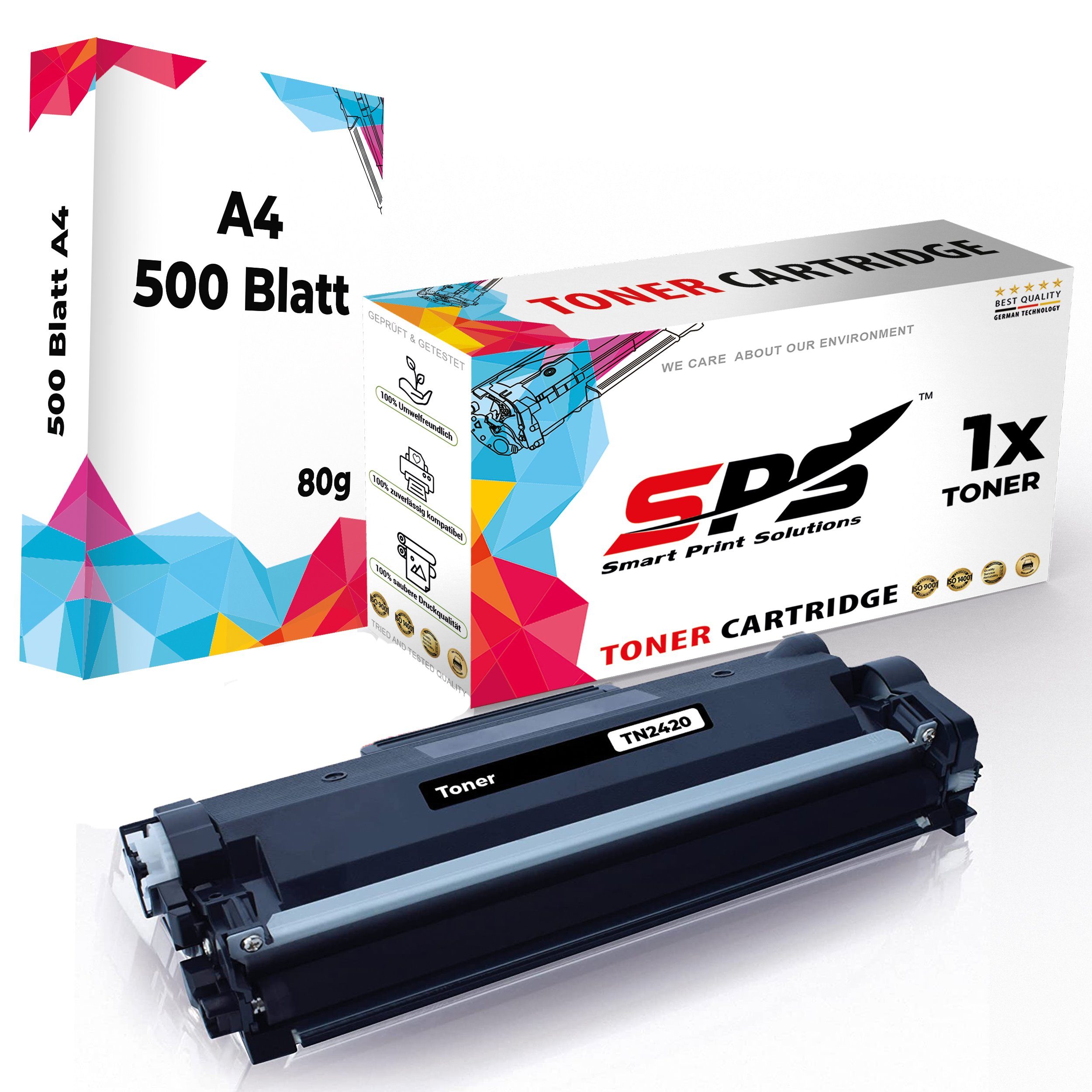 SPS Tonerkartusche Kompatibel für Brother HL-L2350 TN-2420, (1er Pack + A4 Papier)