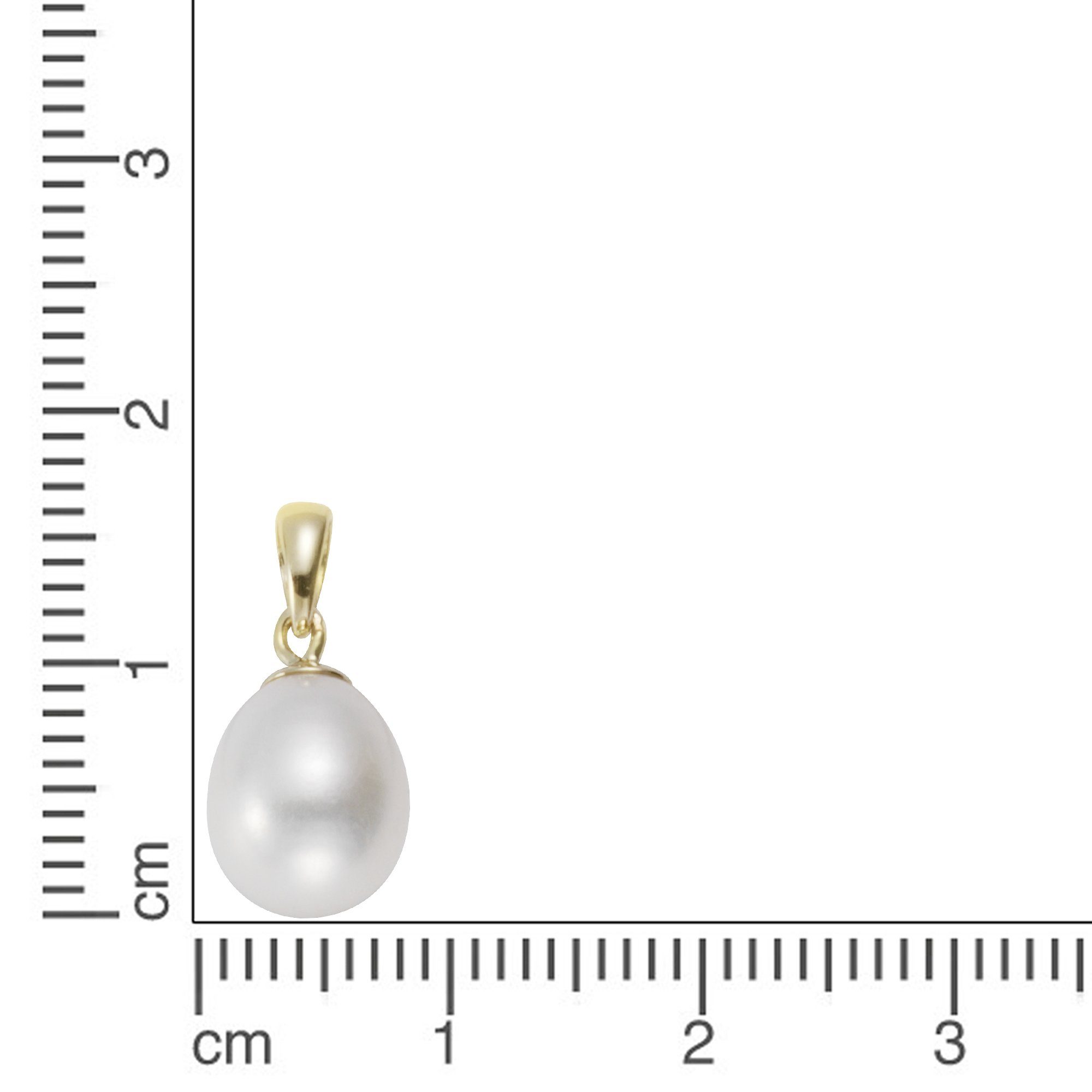 Vivance Kettenanhänger 585/- Gelbgold Süßwasserzuchtperle 8-8,5mm günstig online kaufen