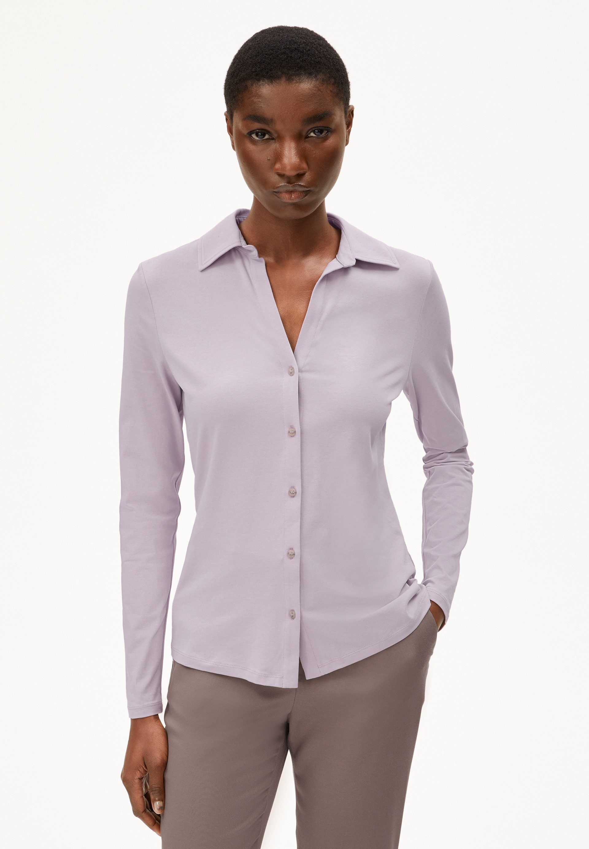 Armedangels Hemdbluse NALAANNIA BLOUSE Bluse aus Bio-Baumwoll Mix (1-tlg) K günstig online kaufen