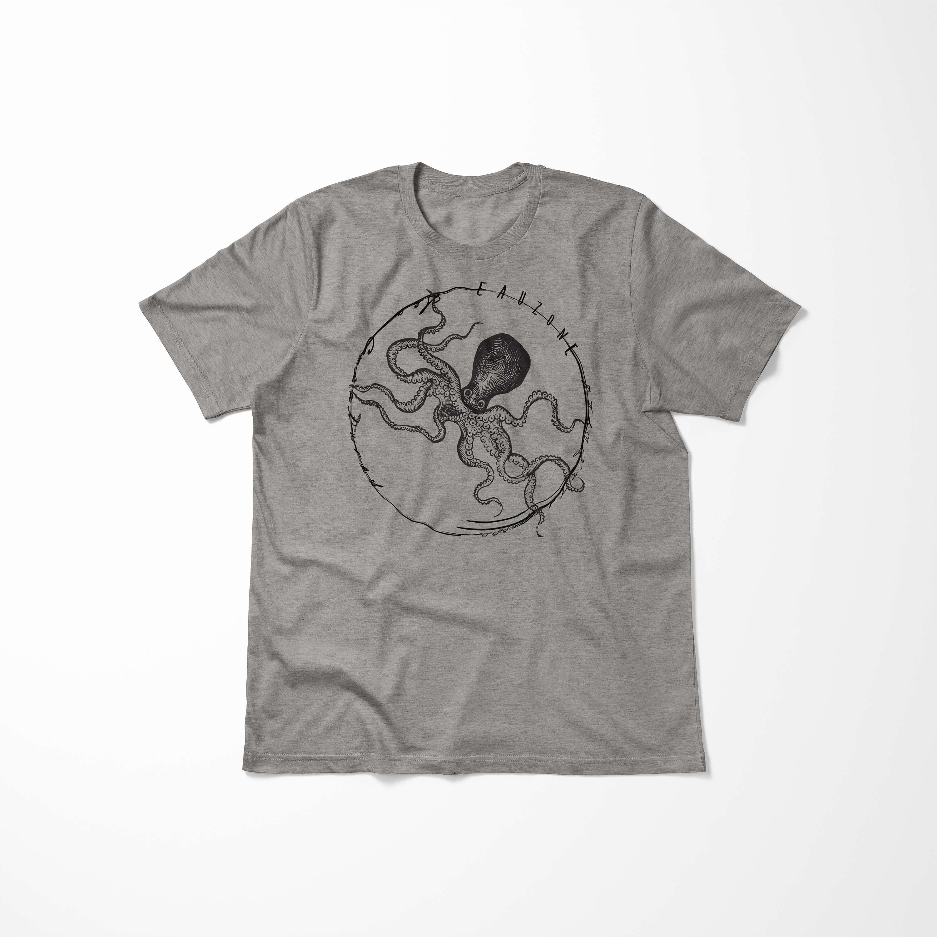Ash Sea - 084 / T-Shirt Schnitt sportlicher und Sinus feine T-Shirt Tiefsee Creatures, Art Sea Struktur Serie: Fische