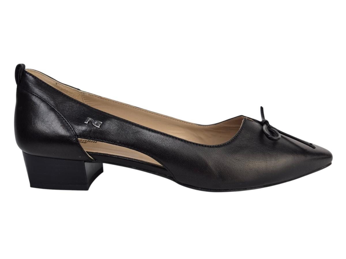 Nappa schwarz Schleife Pumps