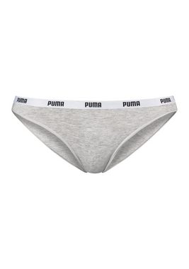 PUMA Bikinislip Iconic (Packung, 2er-Pack) mit schmalem Logo-Webbündchen