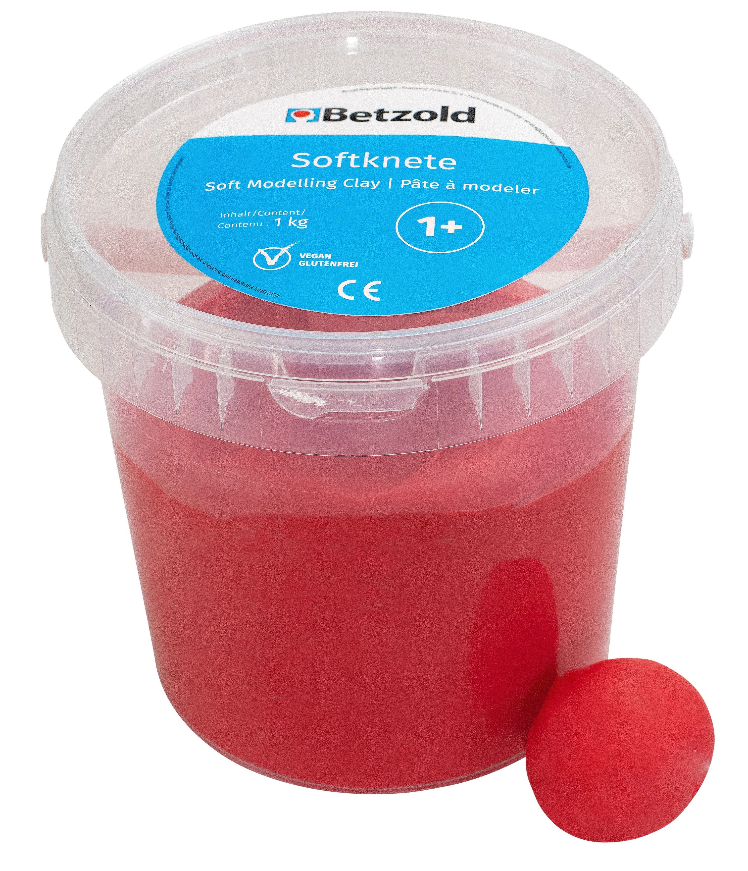 Betzold Knete Softknete 1 kg – weich, allergenfrei, im Eimer