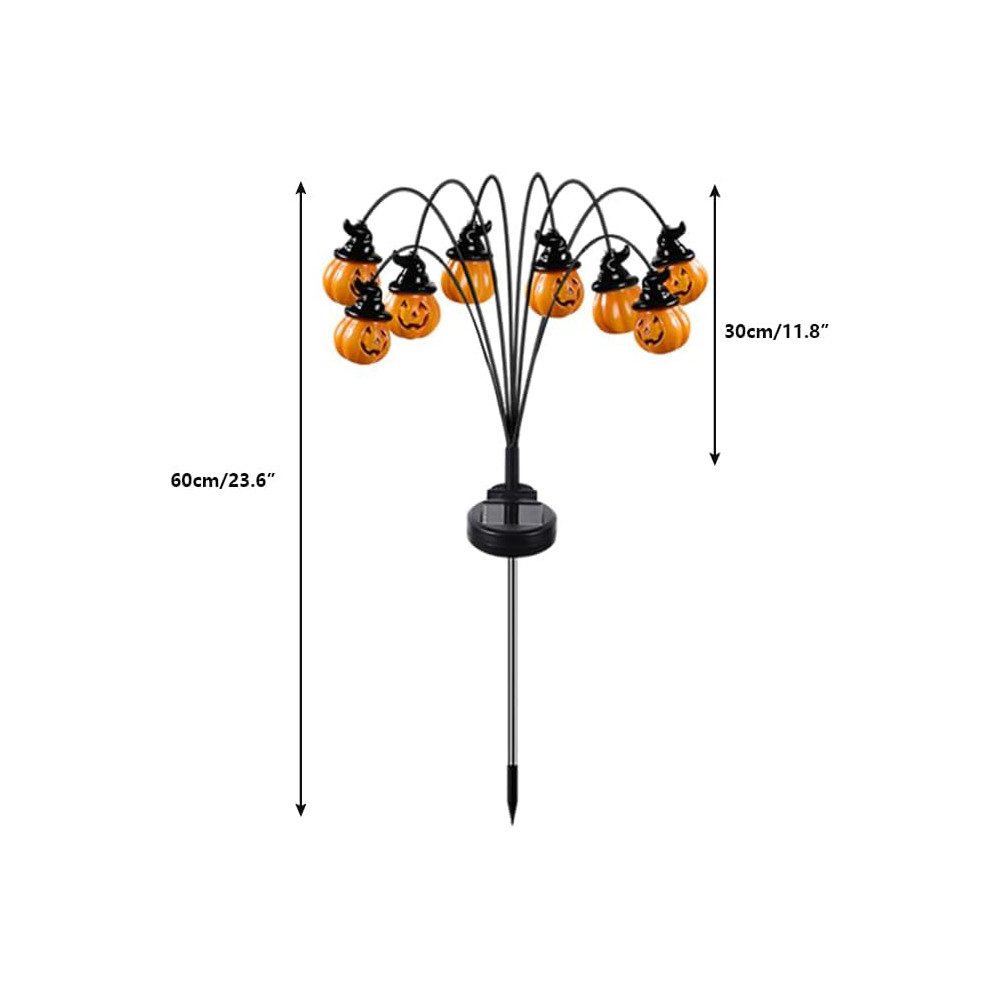VIVIHEYDAY Gartenleuchte Solarlampen für Außen Garten 1/2 Stück, 8 LED Kürbis Solarleuchten, für Außen mit Warmweißem Licht, IP65 Wasserdicht, Halloween Garten-Deko für Pathway Yard