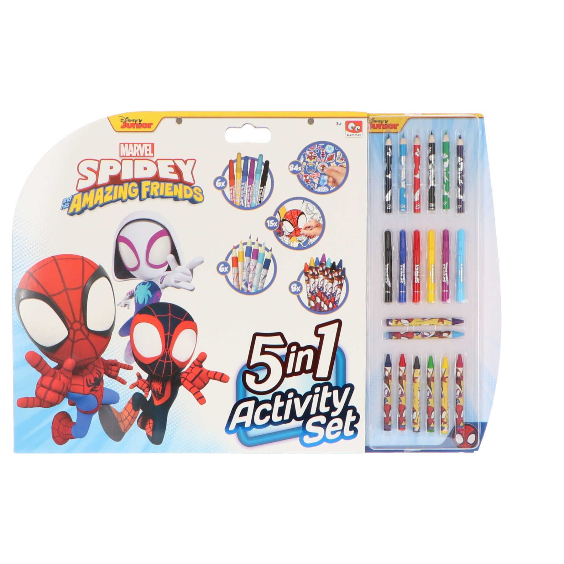 Spiderman Buntstift 5-in-1 Farbset – Kreatives Malset für Kinder