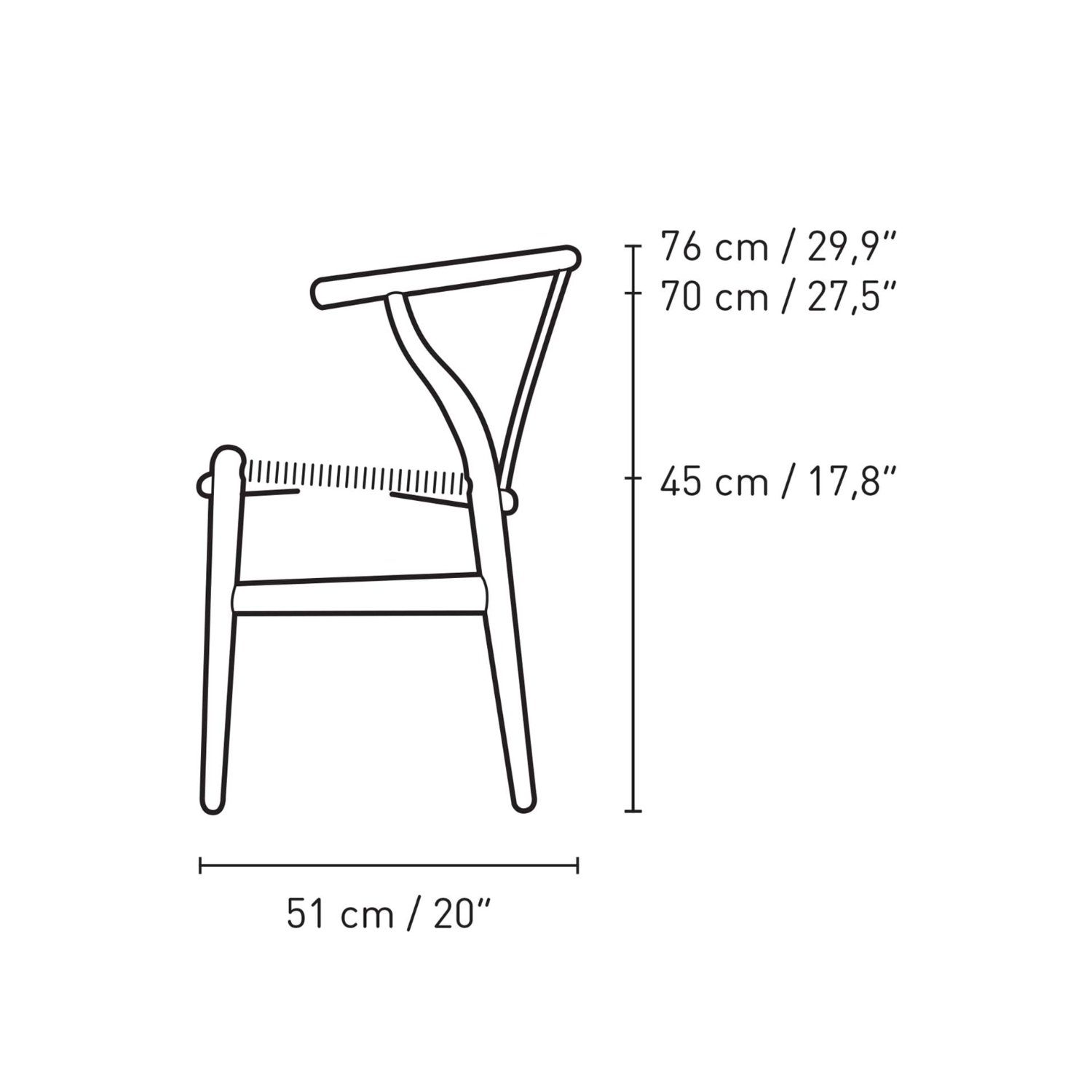 Carl Hansen Esszimmerstuhl Carl Hansen Buche geseift Chair Wishbone Geflecht Stuhl Natur /Y-Chair