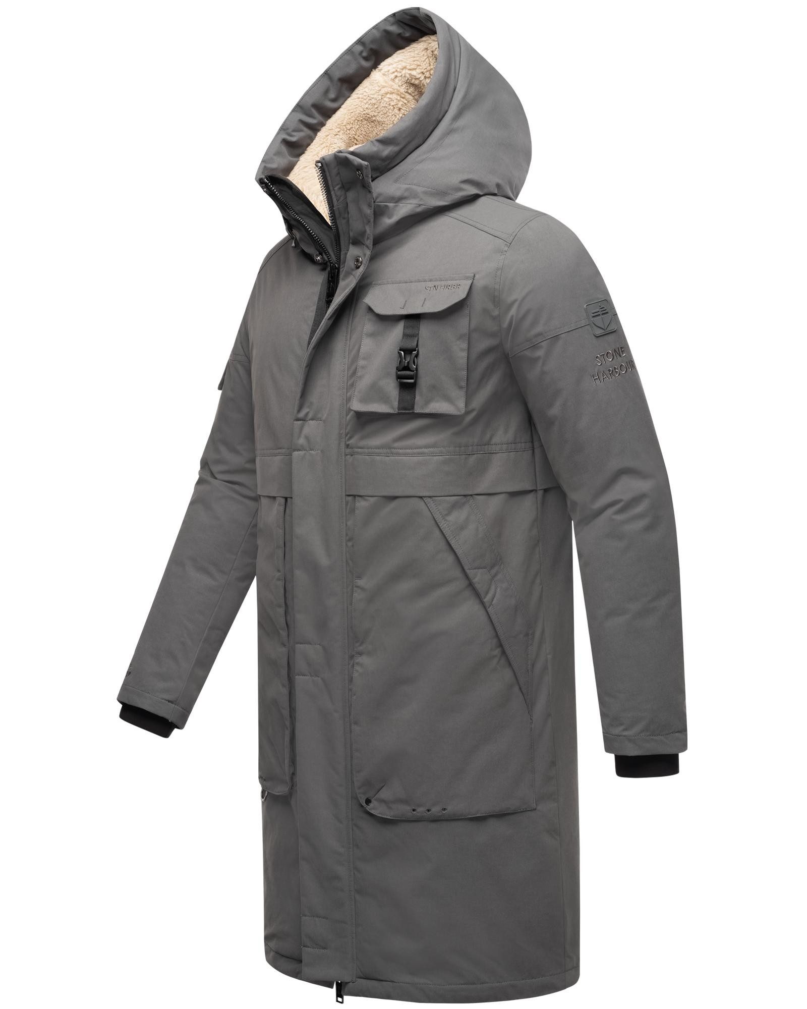 Stone Harbour Wintermantel Cyriaan XX Langer Herren Winterparka mit großen Eingrifftaschen