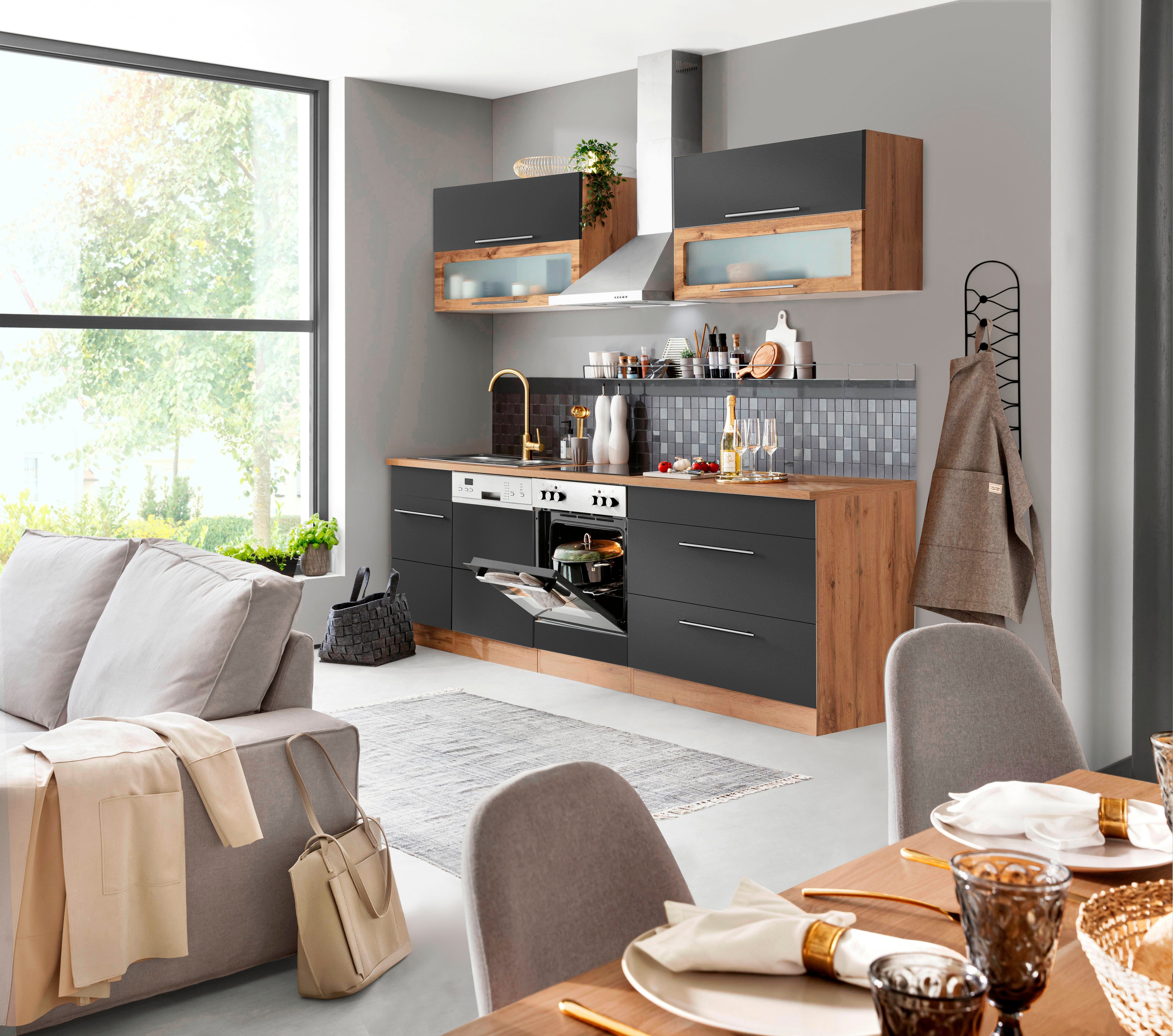 KOCHSTATION Küchenzeile KS-Wien, Breite 270 cm, wahlweise mit E-Geräten günstig online kaufen