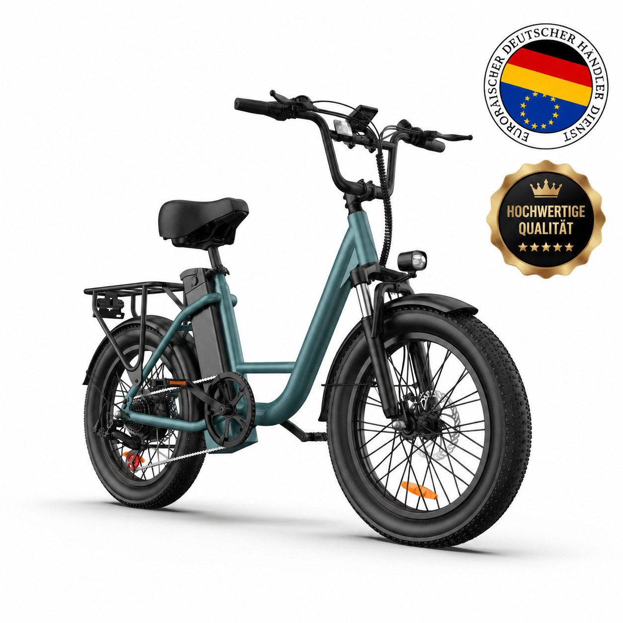 URLIFE E-Bike 20" E-Bike Fat Tire 48V 13Ah Akku 250W Shimano 7-Gang, 7 Gang, Fat Tire, herausnehmbarer Akku, LCD-Display, Shimano 7-Gang