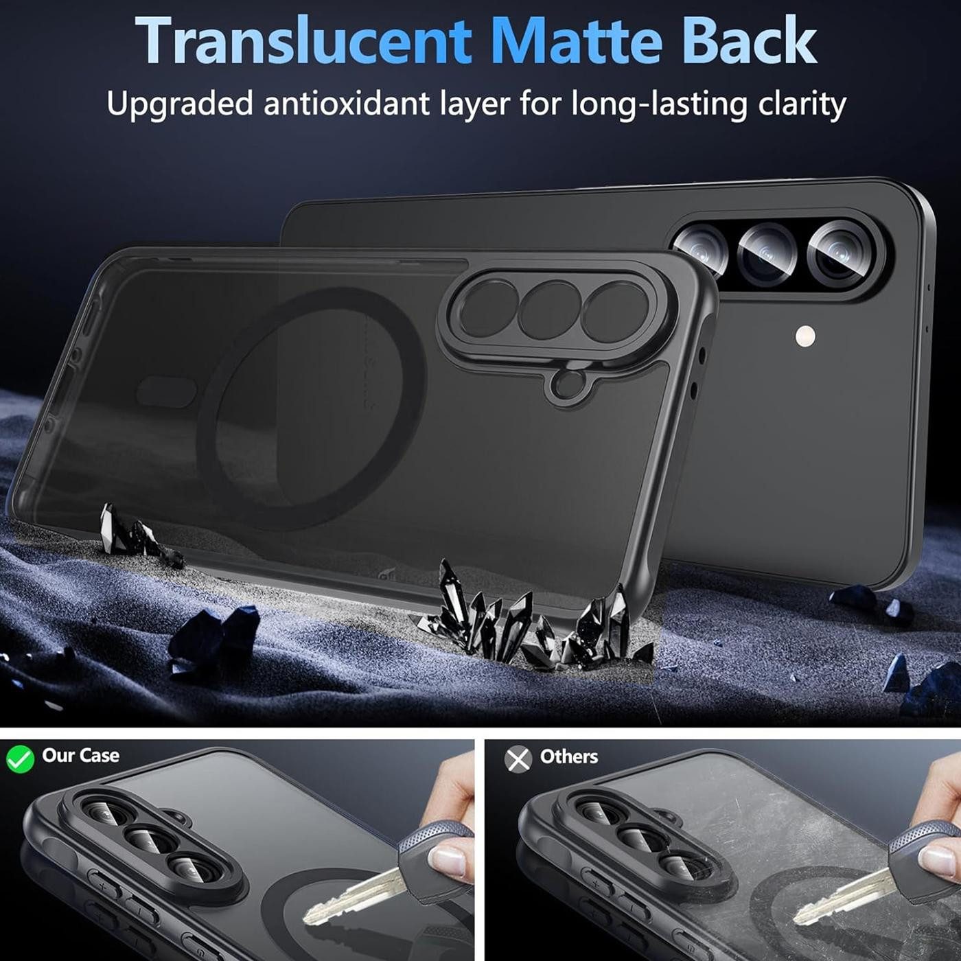 CoolGadget Handyhülle Magnet-Hülle für Samsung Galaxy A37 5G Schutzhülle magnetisch 6,7 Zoll, Hülle Matt Stoßfest kompatibel mit QI-Laden Zubehör Kameraschutz C – Bild 5 von 5