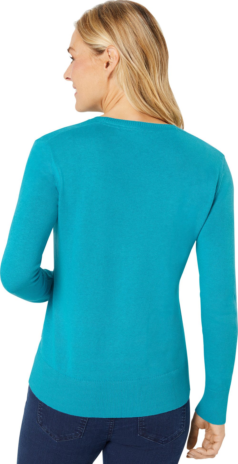 US Polo Assn. Rundhalspullover Perfekte Passform mit Bündchen-Abschluss