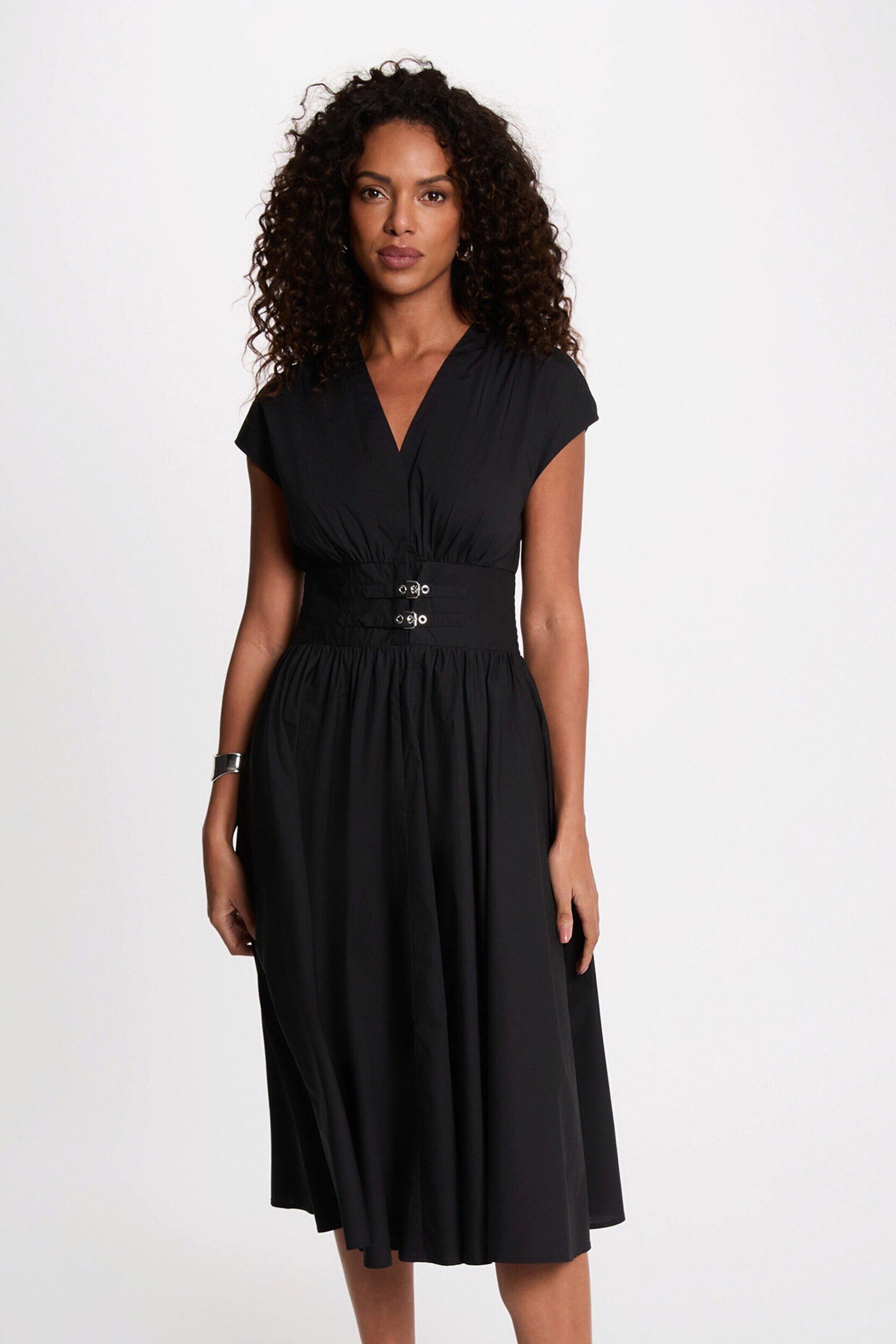 MORGAN Midikleid 262-RPRETTY (1-tlg) Drapiert/gerafft
