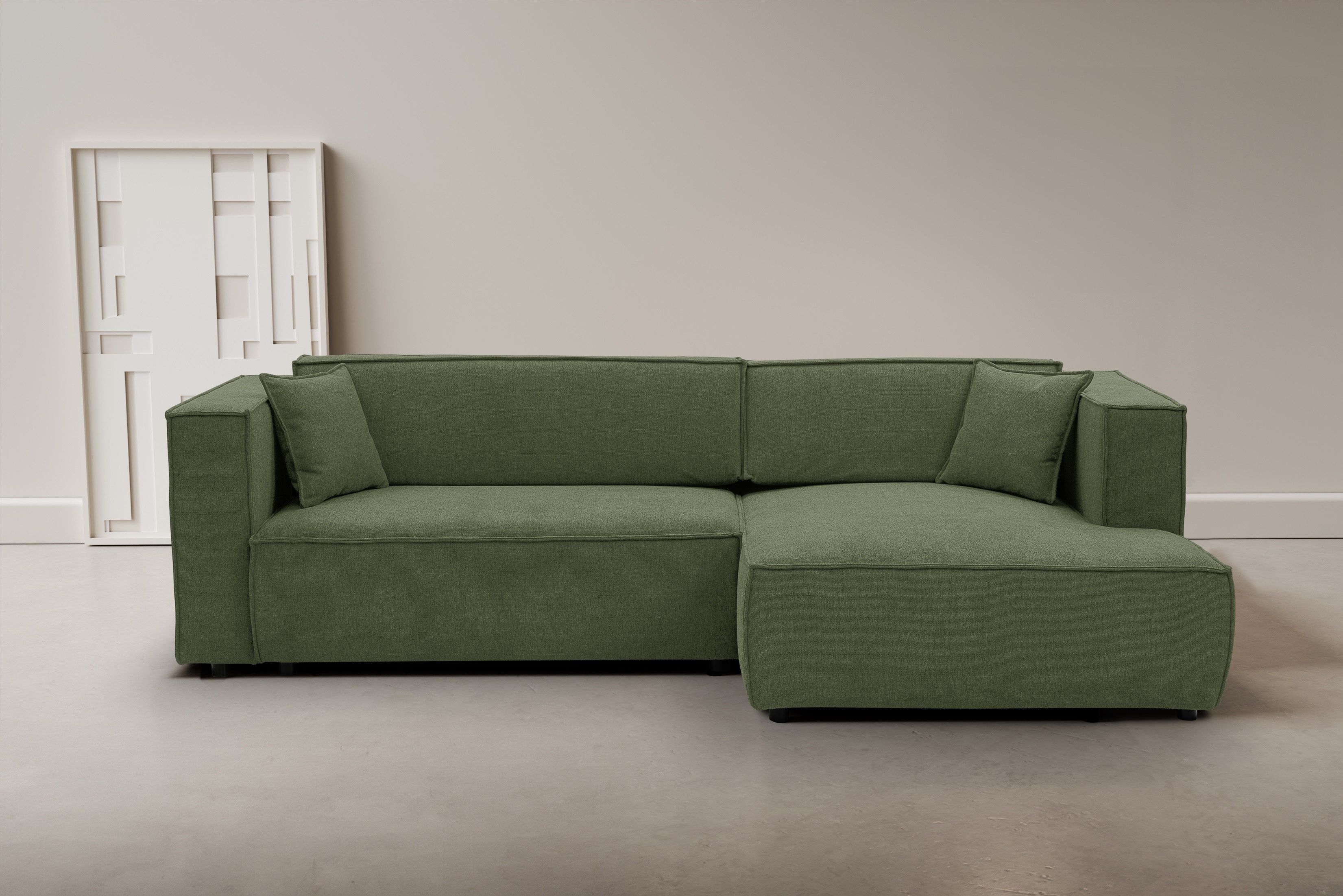 WERK2 Ecksofa Atlanta, moderne Designsprache, Stellmaße günstig online kaufen