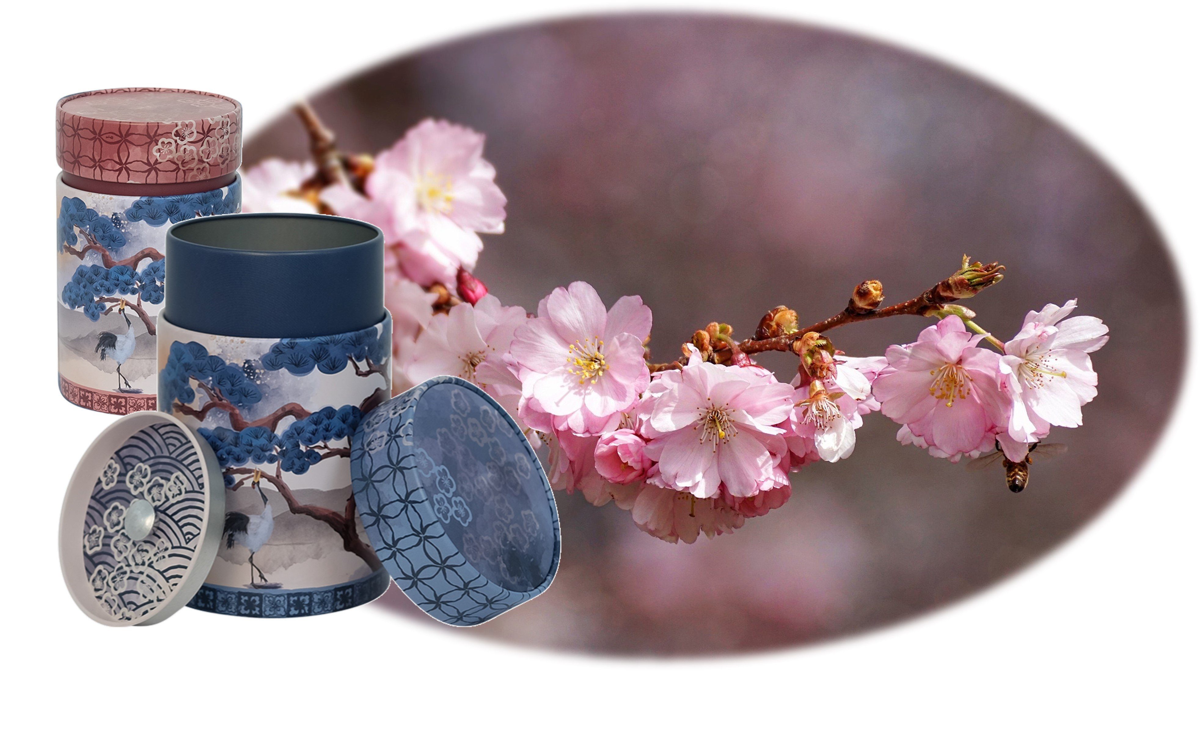 MediMuc Teedose 2er Set Japan Garten, (Dosenset, 2er Dosenset Japan Garten), Teedose, Gewürzdose, Dosen Set, Geschenkdose