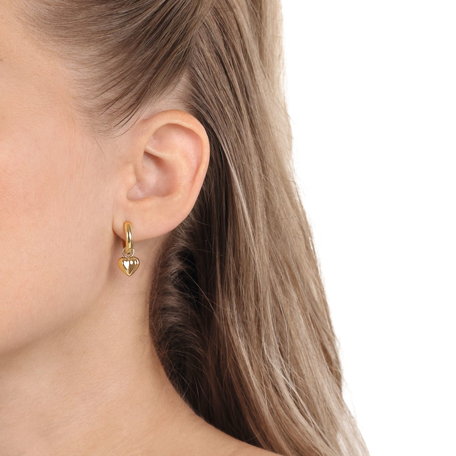 Noelani Paar Creolen Noelani Creolen für Damen, Edelstahl, Herz (Creolen, 4-tlg)