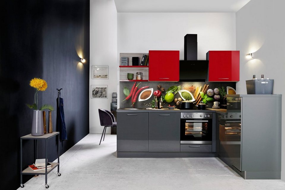 Express Küchen Winkelküche Jena, vormontiert, mit Soft-Close-Funktion,  Stellbreite 245 x 175 cm, Vormontiert, dadurch besonders aufbau- und  montagefreundlich