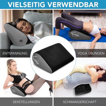 DaniChou Lendenkissen Keilkissen Bett, Premium Sex Kissen, mit abnehmbaren Kissenbezug, 1-tlg., aufblasbar, Yoga Kissen, Lendenkissen, hochwertiges Rückenkissen Bett, Schwangerschaftskissen