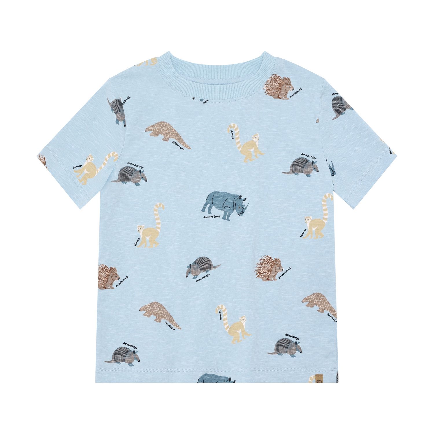 T-Shirt Jungen T-Shirt Baumwolle Stretch Allover-Print Tiere