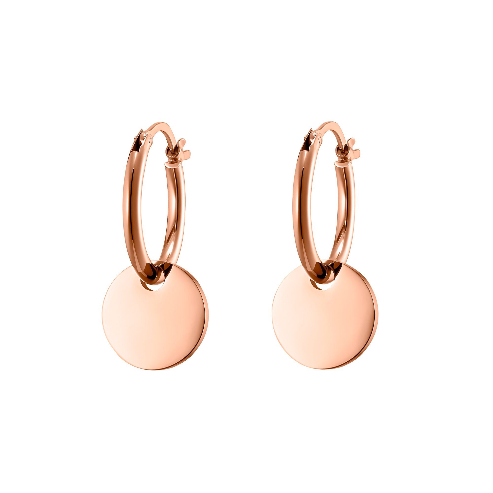 Heideman Paar Ohrstecker Circuli poliert (Ohrringe, inkl. Geschenkverpackung), Paar Creolen mit Clip