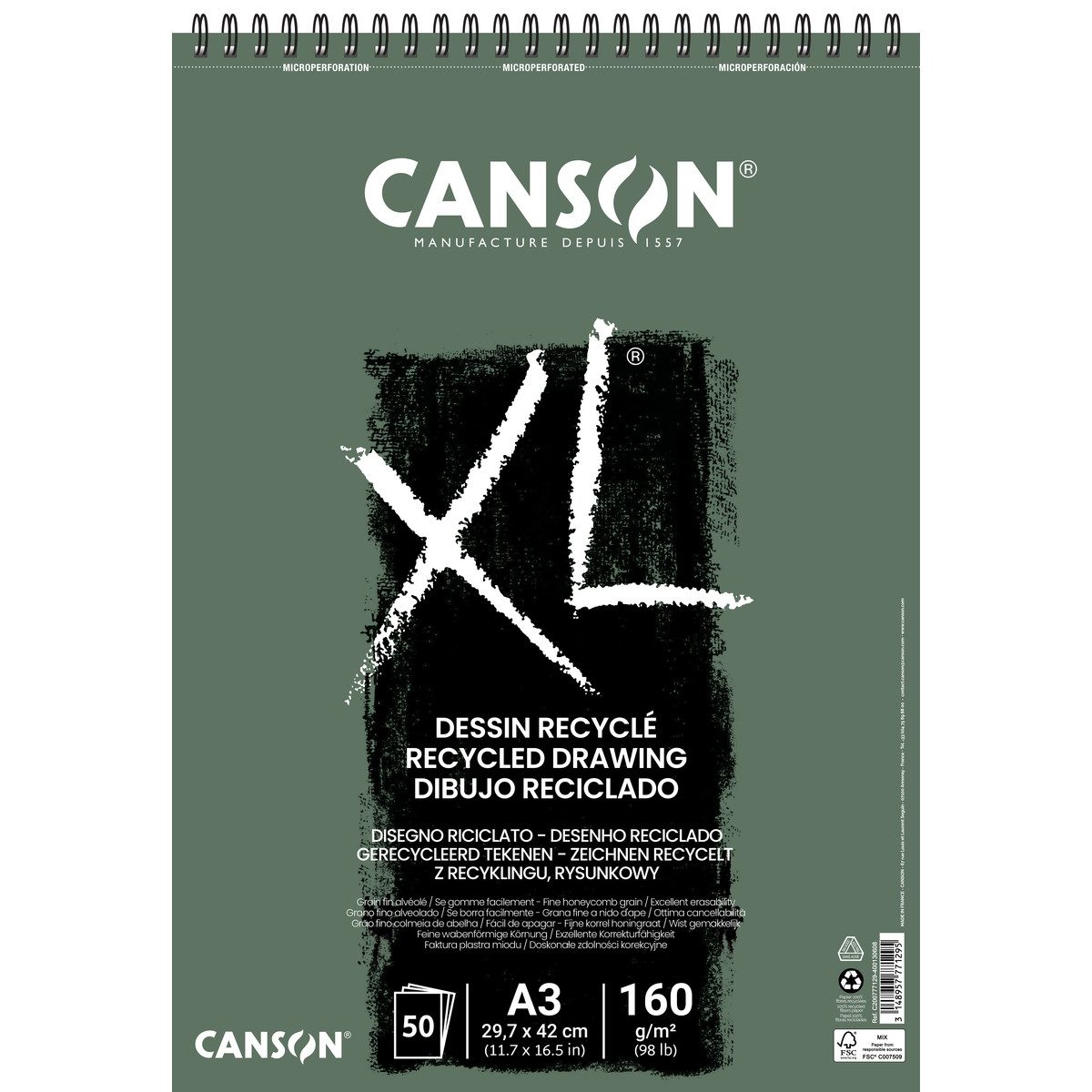 LYRA Malvorlage CANSON Skizzenblock XL Recycled DIN A3