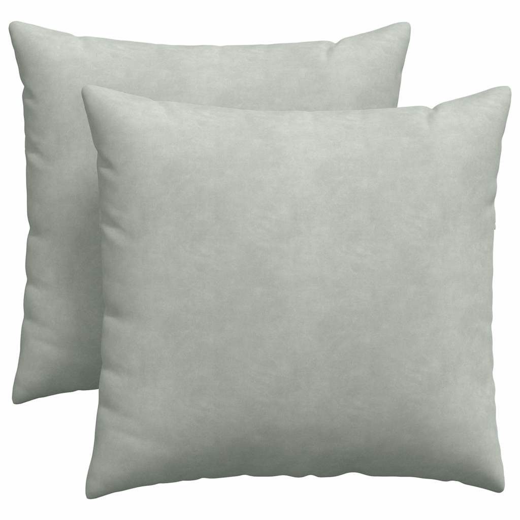 vidaXL Sitzauflage Sofakissen 2 Stück Hellgrau 45 x 45 cm Cordstoff, (2 St) günstig online kaufen