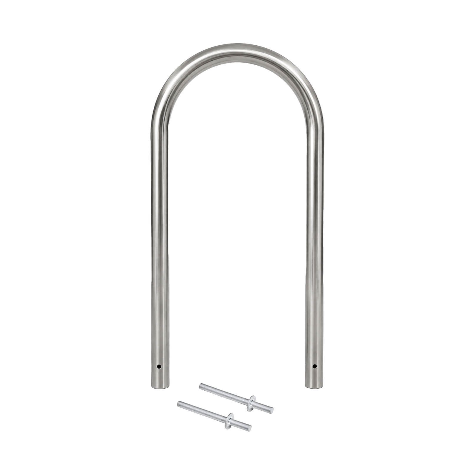 TRUTZHOLM Fahrradständer Fahrradanlehnbügel 115 x 58 cm Edelstahl Ø 60 mm Einbetonieren (Artikel, 1-St), Stahlrohrbügel