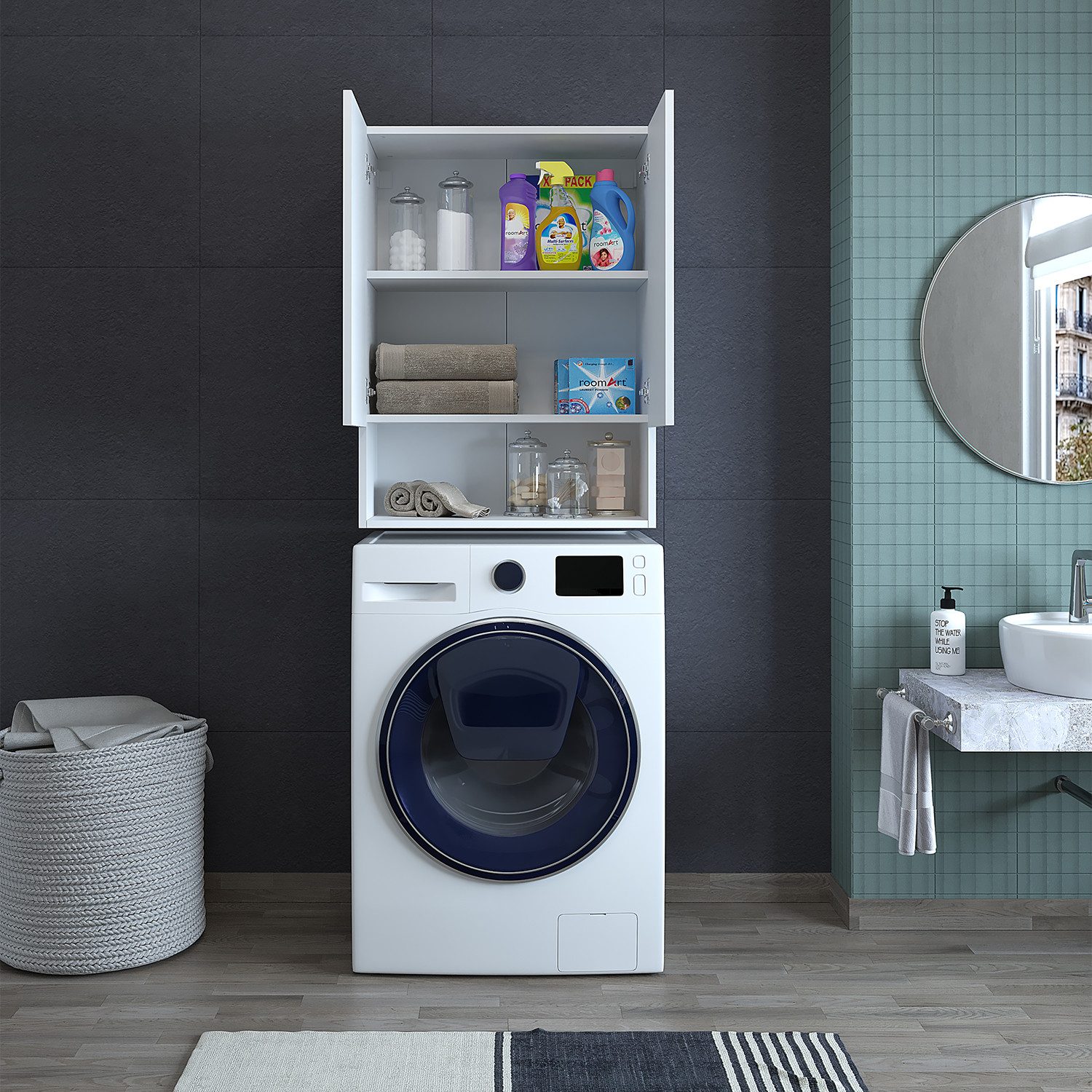 Roomart Waschmaschinenumbauschrank MK3-UM2-UM01 (Waschmaschinenschrank Badr günstig online kaufen