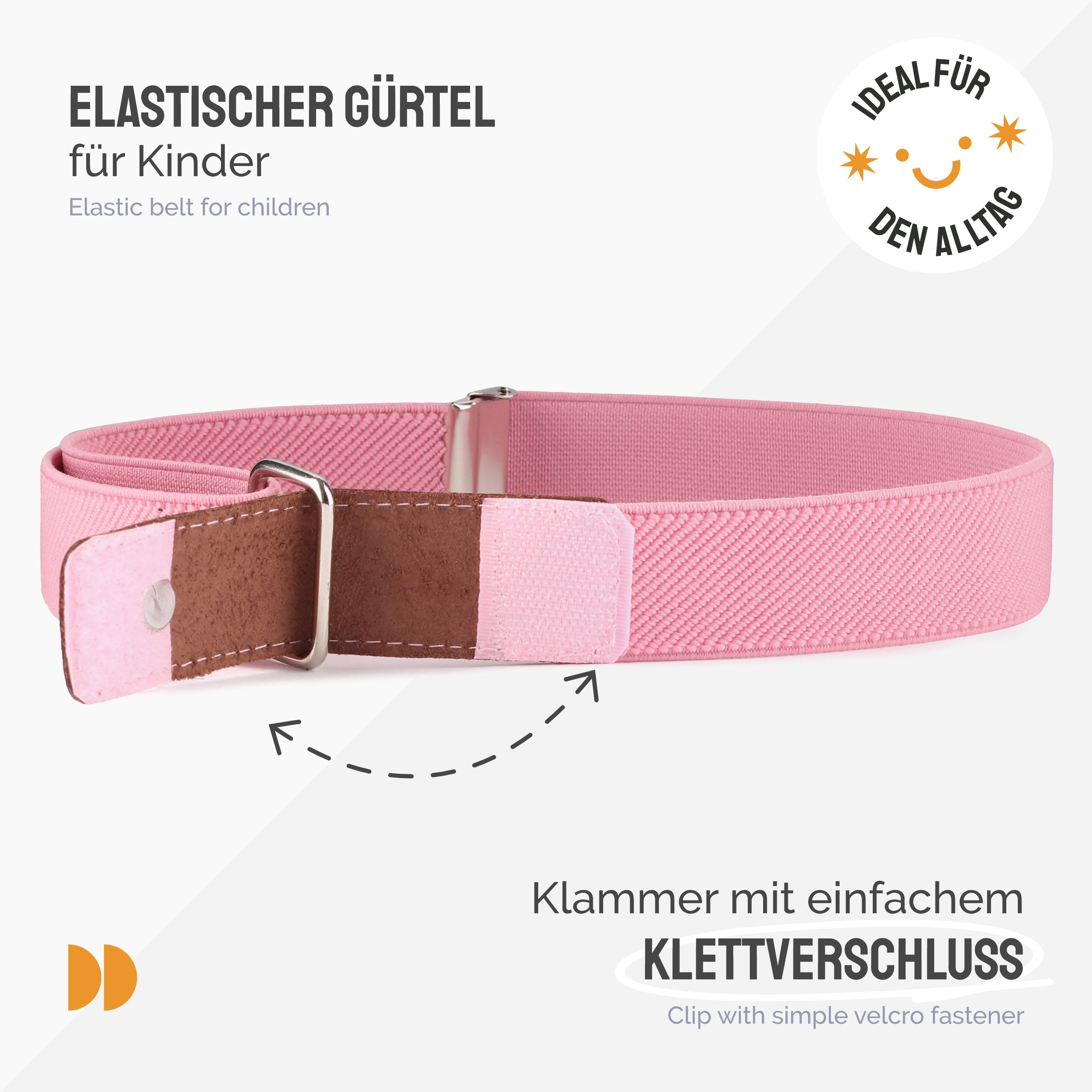 Ladeheid Stoffgürtel Mädchen Gürtel Elastik-Gürtel 1-6 Jahre 34-65 cm P15G (1-St)