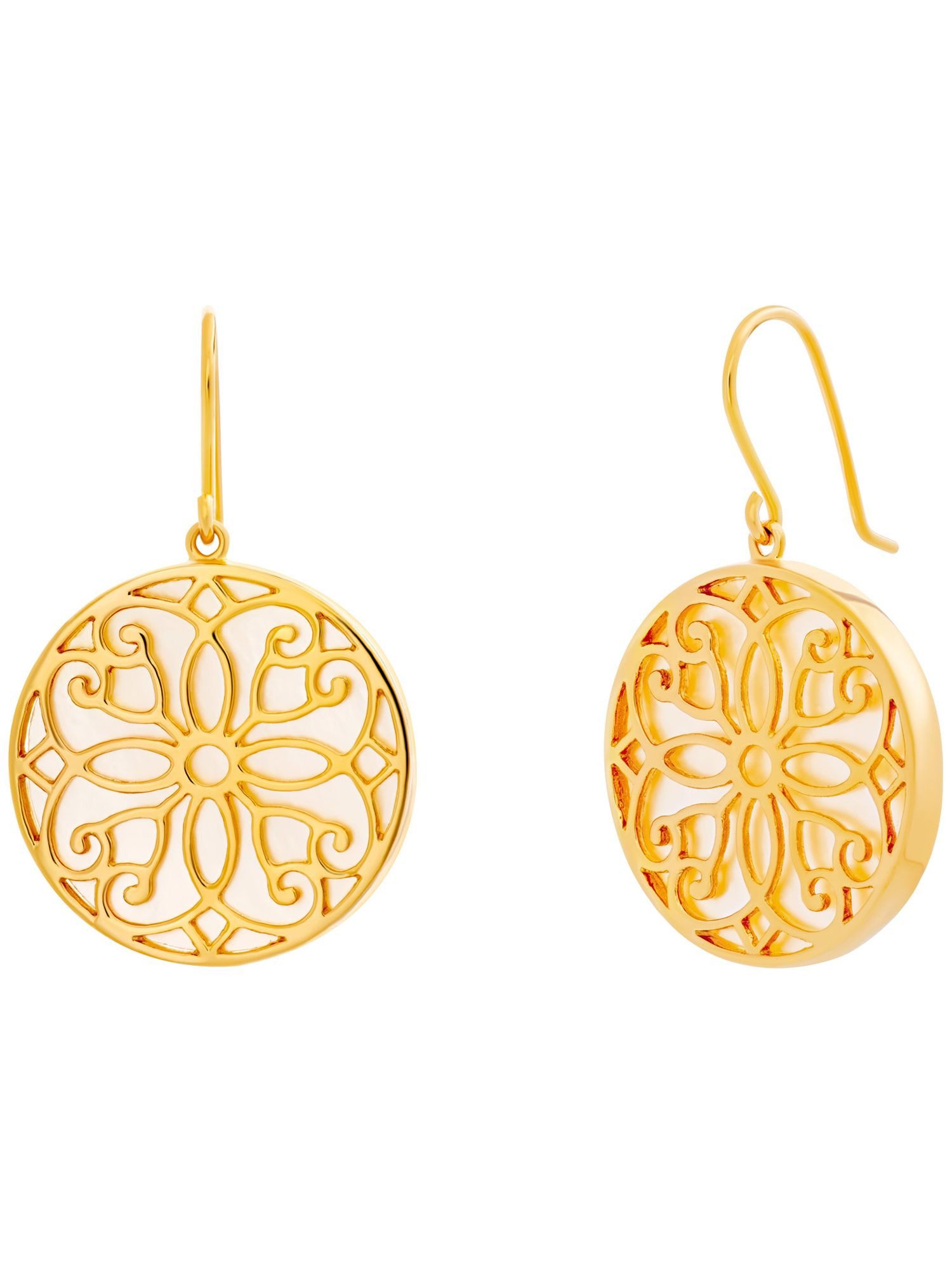 Julie Julsen Paar Ohrstecker JJER0834.3, Julie Julsen JJER0834.3 Damen Ohrringe Ornament Silber 925 Gold weiß