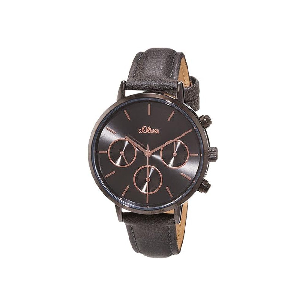 s.Oliver Quarzuhr s.Oliver Armbanduhr mit Kunstlederarmband SO-4202-LM, s.O günstig online kaufen