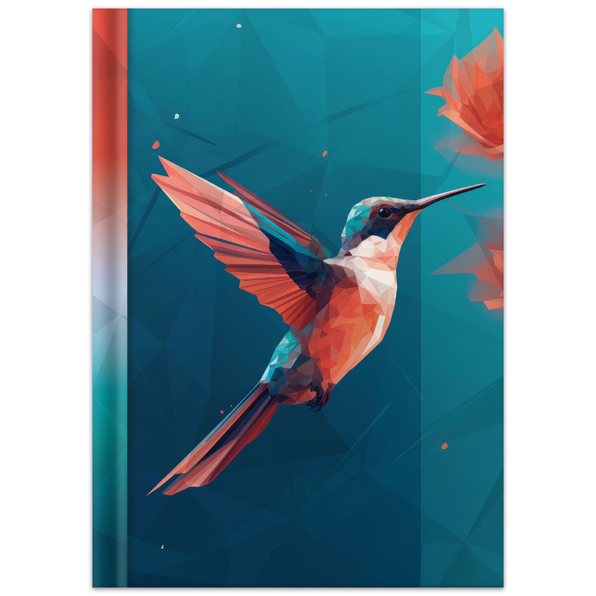 RNK Verlag Schulheft Notizbuch Kolibri - A5 Hardcover 96 Blatt kariert. Packung mit 4 Stück