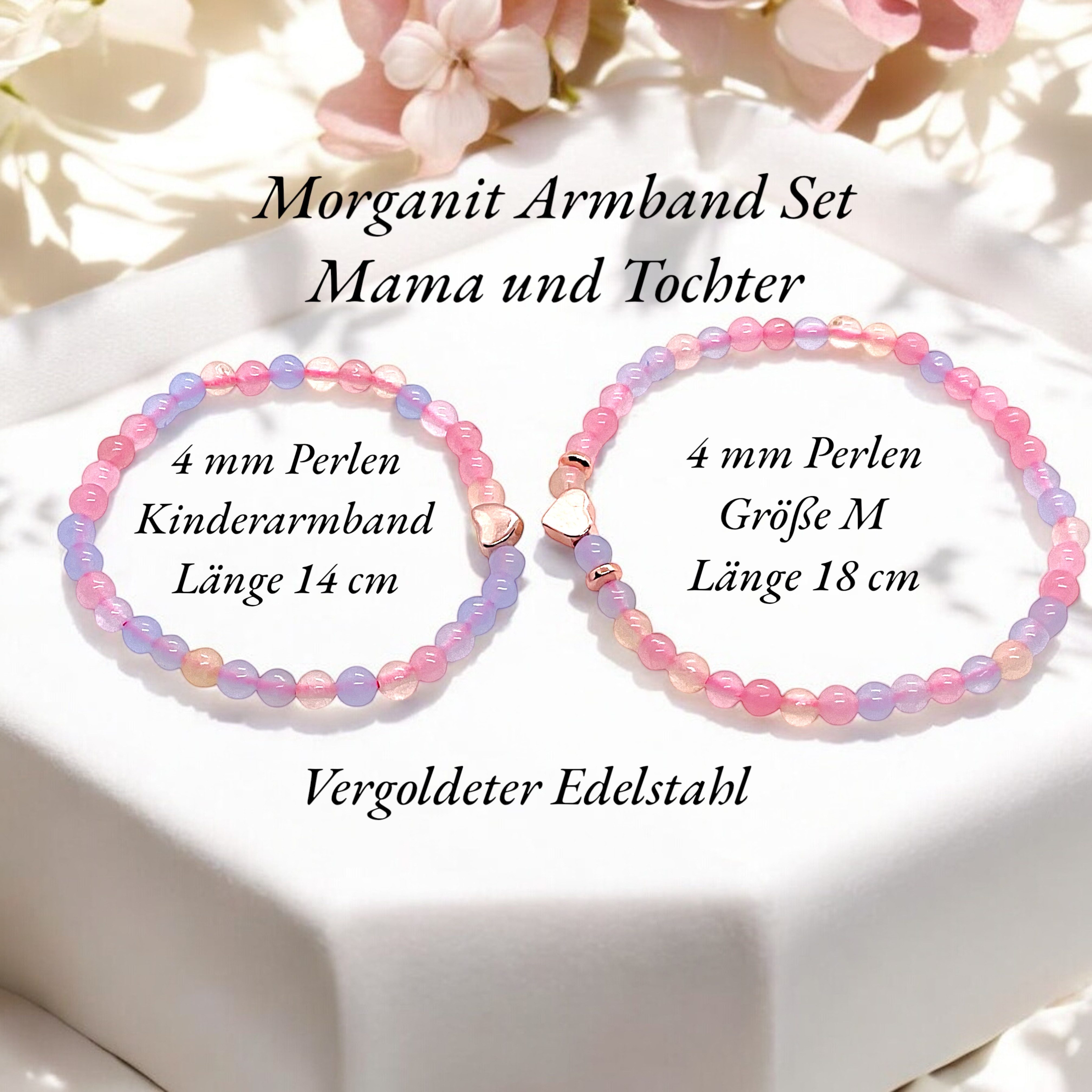 Steinfixx® Perlenarmband Edelsteinarmband aus Morganit mit günstig online kaufen