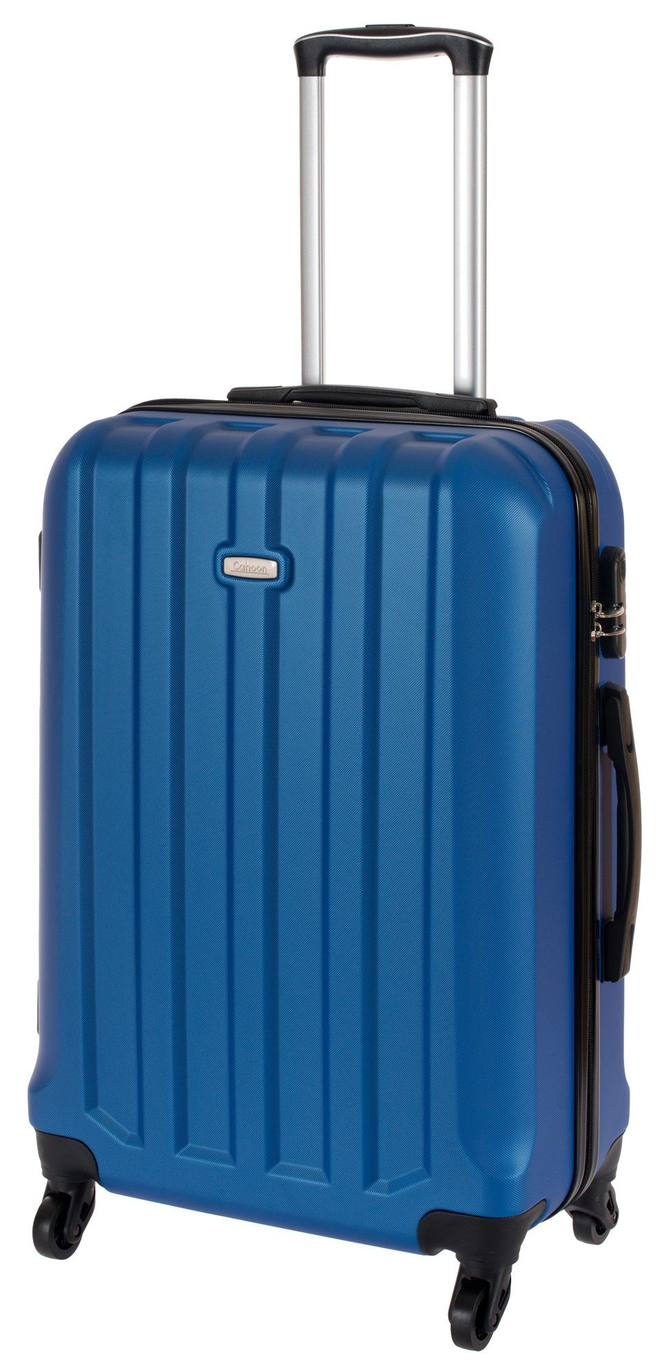 Cahoon Hartschalen-Trolley Hartschalenkoffer Trolley 4-Rollen Koffer Reisekoffer / L 65 Liter, 4 Rollen blau