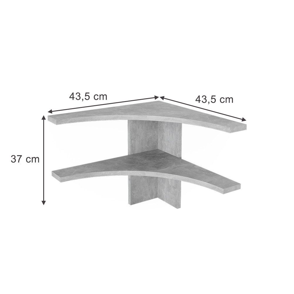 Vicco Eckregal Roman, Beton, 43.5 x günstig online kaufen