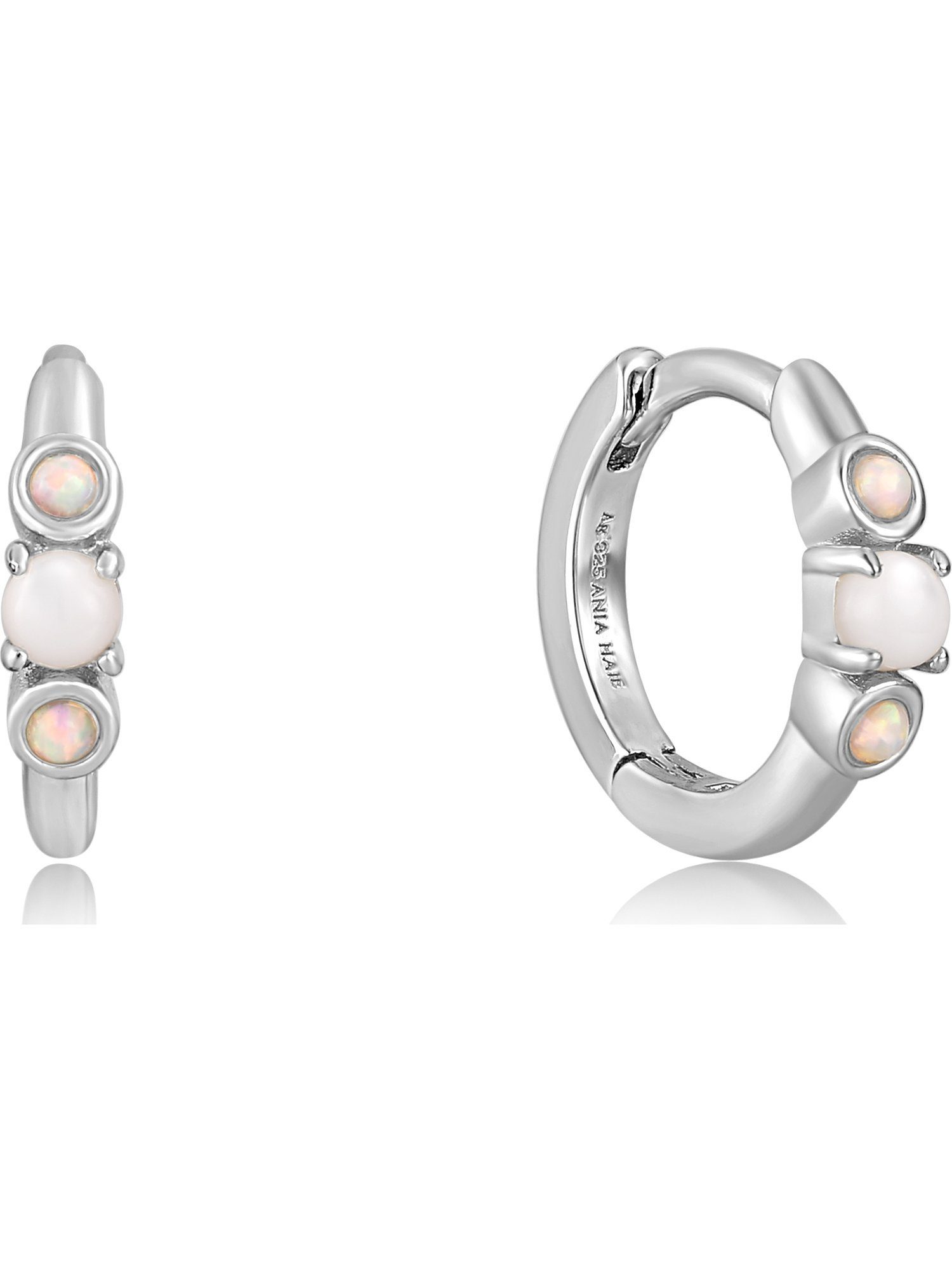 Ania Haie Paar Creolen Ania Haie Damen-Creolen 925er Silber Opal (Paar), Rising Star