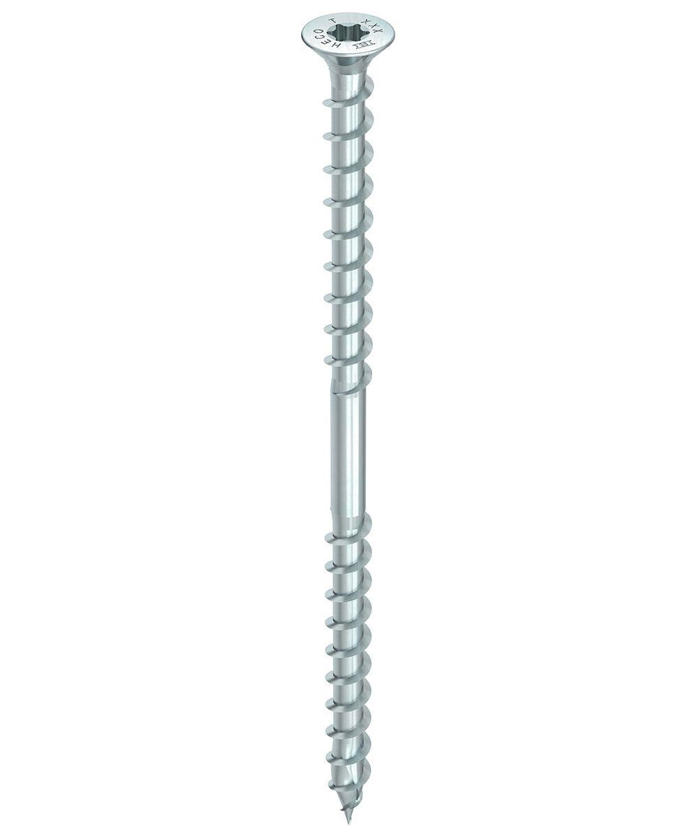 HECO Schrauben Spanplattenschraube TOPIX-plus Therm, (Stahl weiß verzinkt, Senkkopf), 8x200 mm