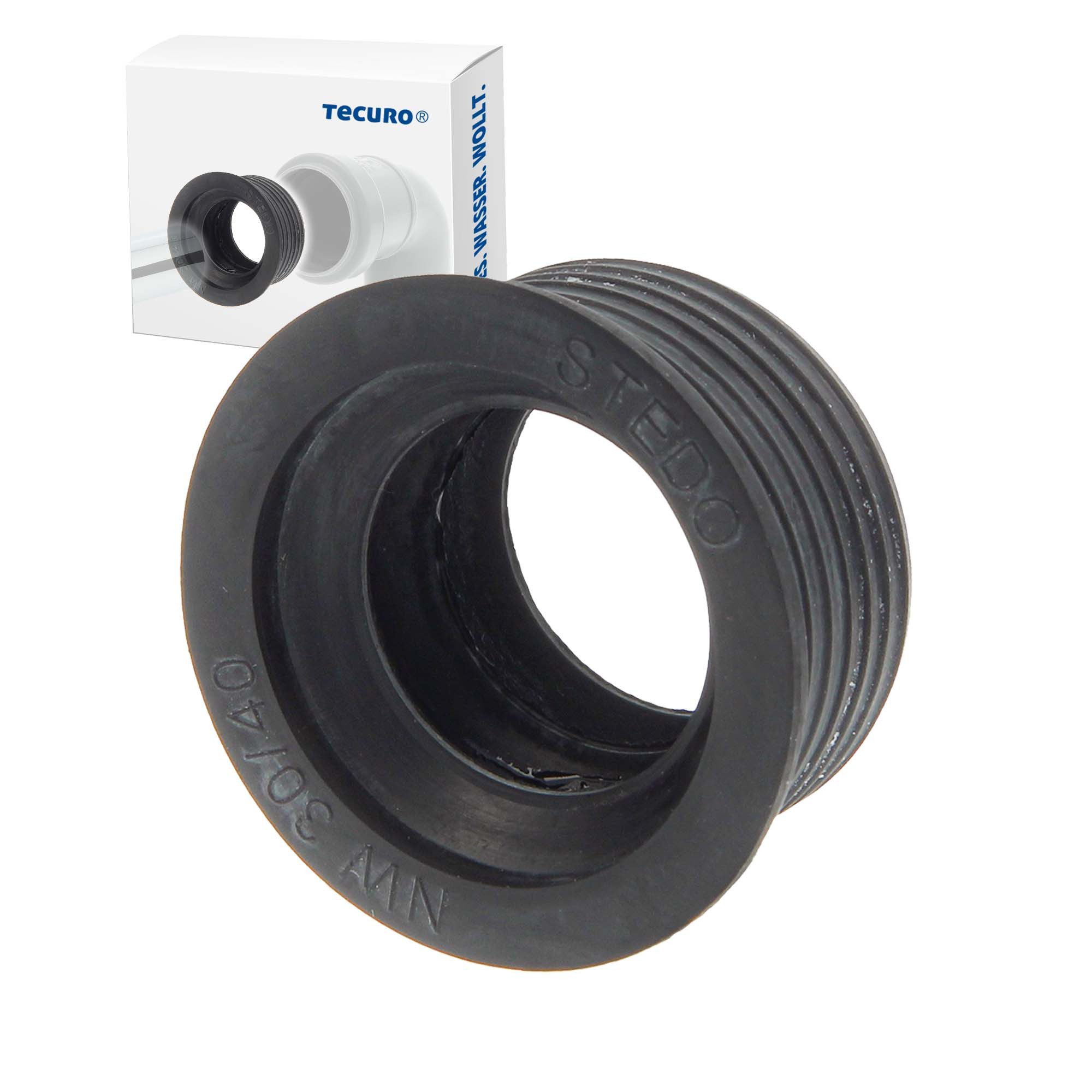 tecuro Ablaufrohr Siphon-Gummimanschette für Abflussrohr HT-Rohr verschiedene Größen, Ø 32/40 mm