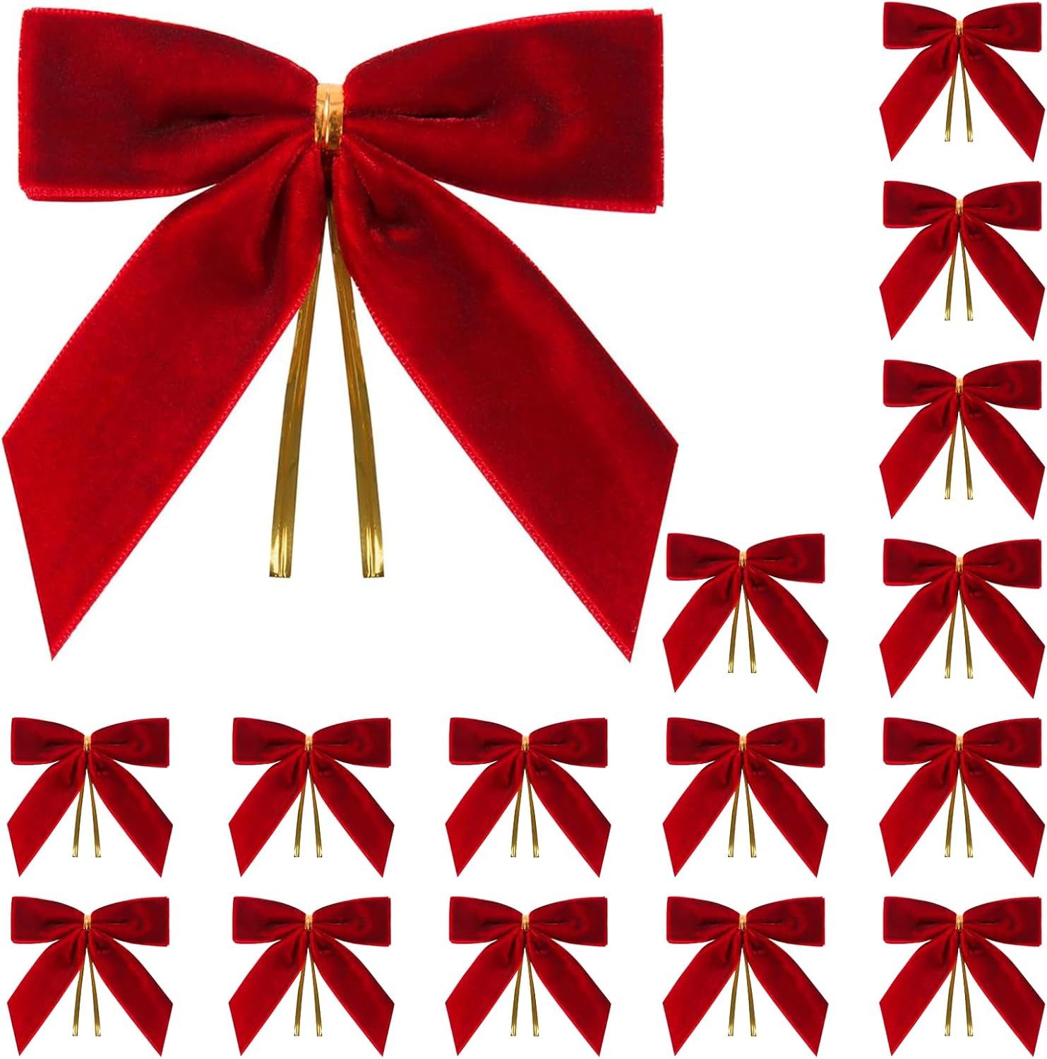 Coonoor Weihnachtsbaumschleife 12/24er Weihnachtsbaum Schleifen Samtschleifen (12-tlg)