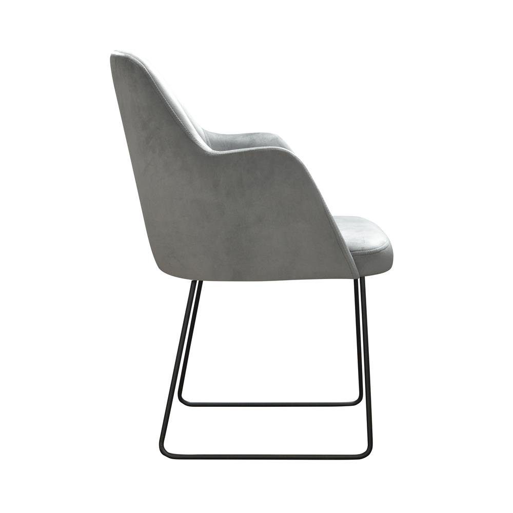 Grau Zimmer Ess Stuhl Gruppe Polster 8er Stuhl, Sitz Stühle Garnitur Lehnstuhl Design Warte JVmoebel