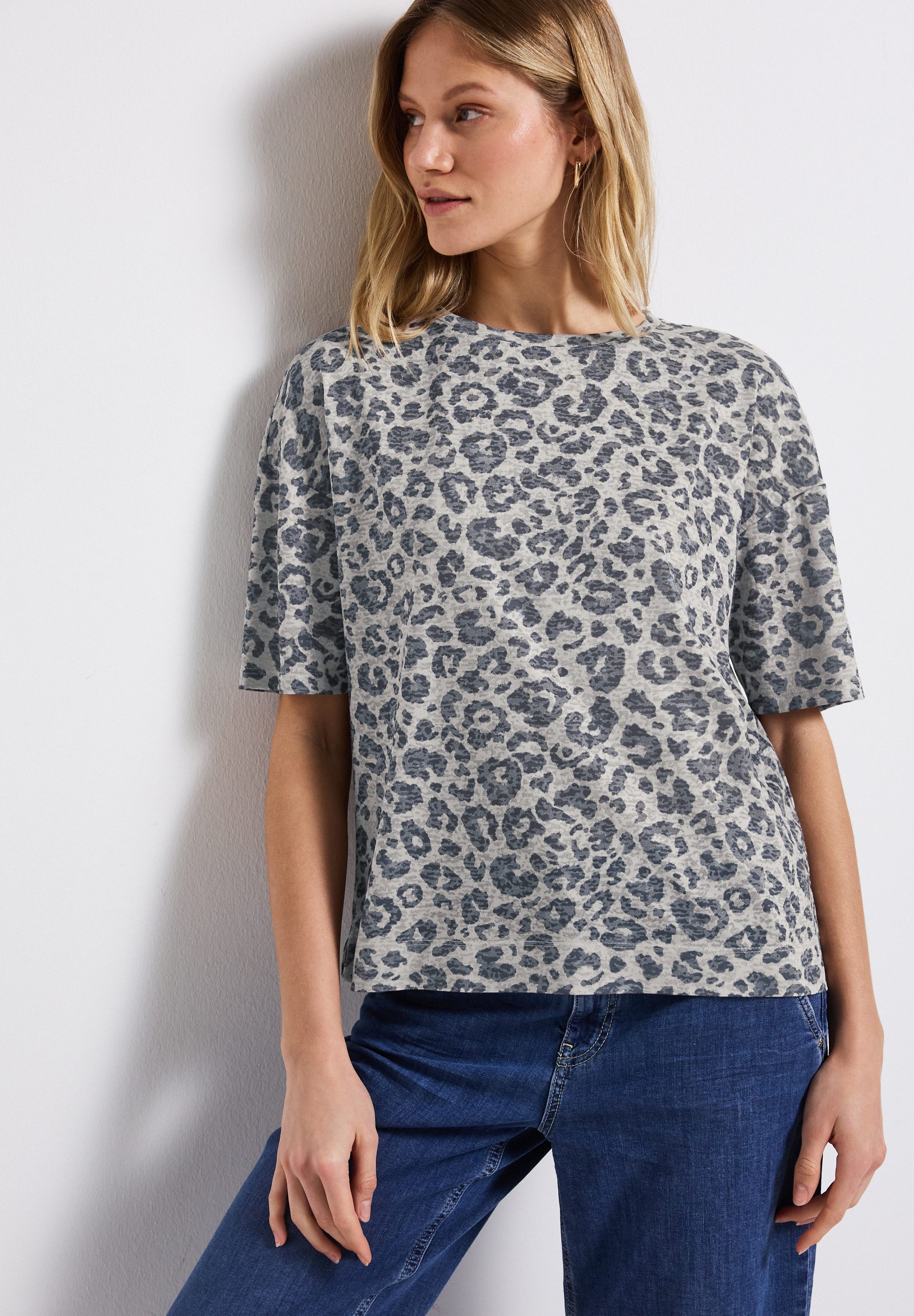 STREET ONE T-Shirt mit Leo-Muster günstig online kaufen