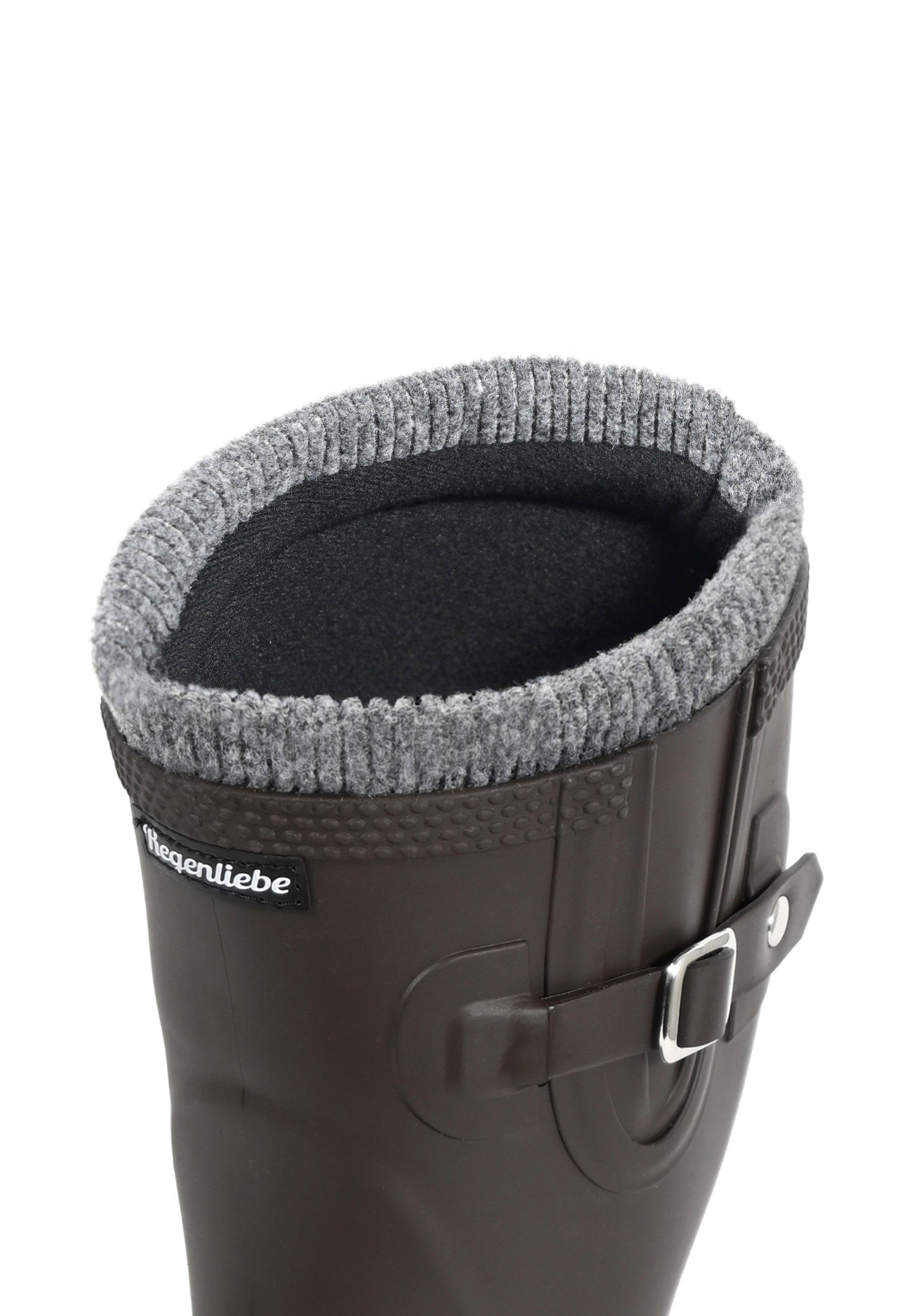 Regenliebe Pfütze-W Gummistiefel Halbschaft Regenstiefel mit Warmfutterstrumpf