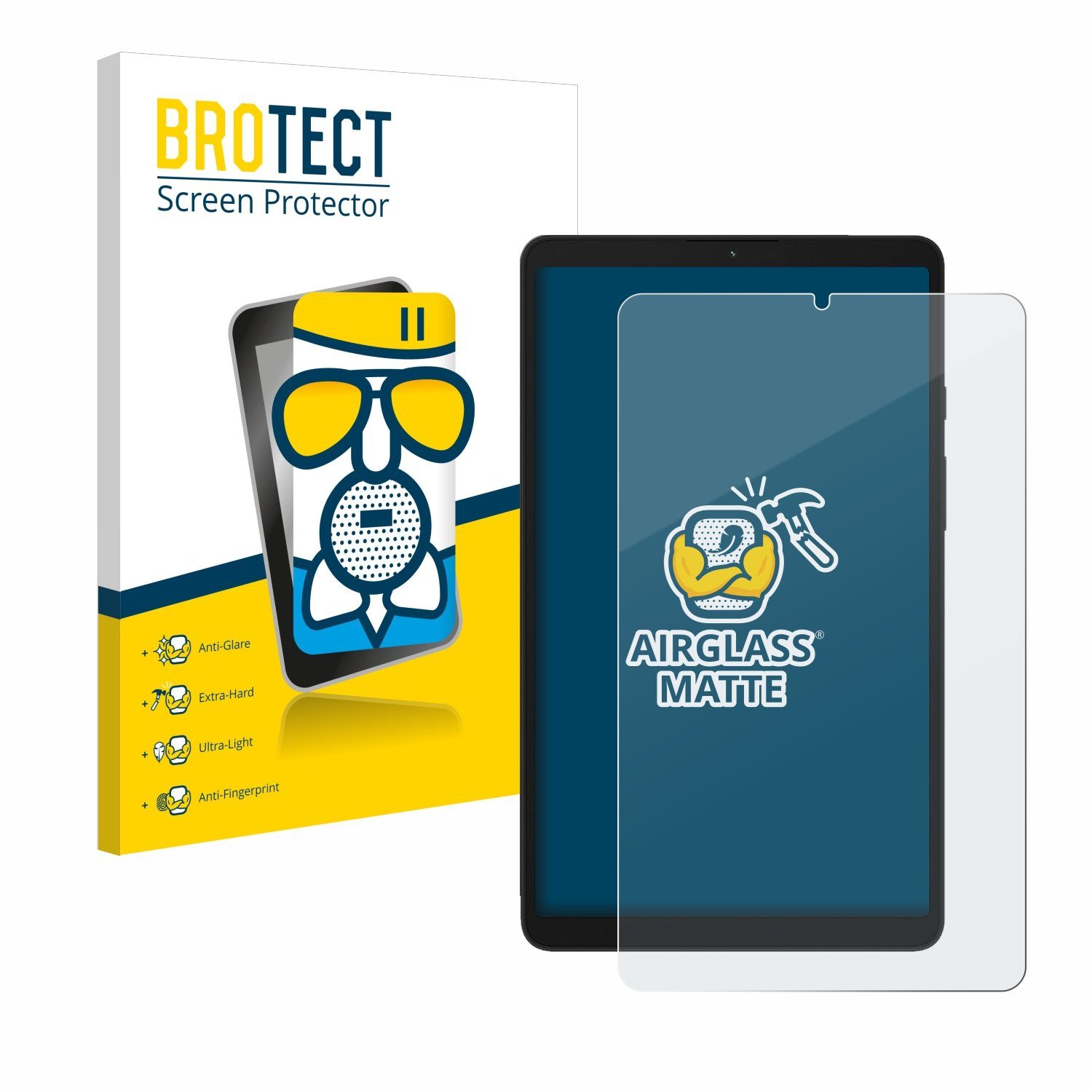 BROTECT Displayschutzglas Folie für Samsung Galaxy Tab A9 LTE, Schutzfolie Glas Panzer Display Schutz matt