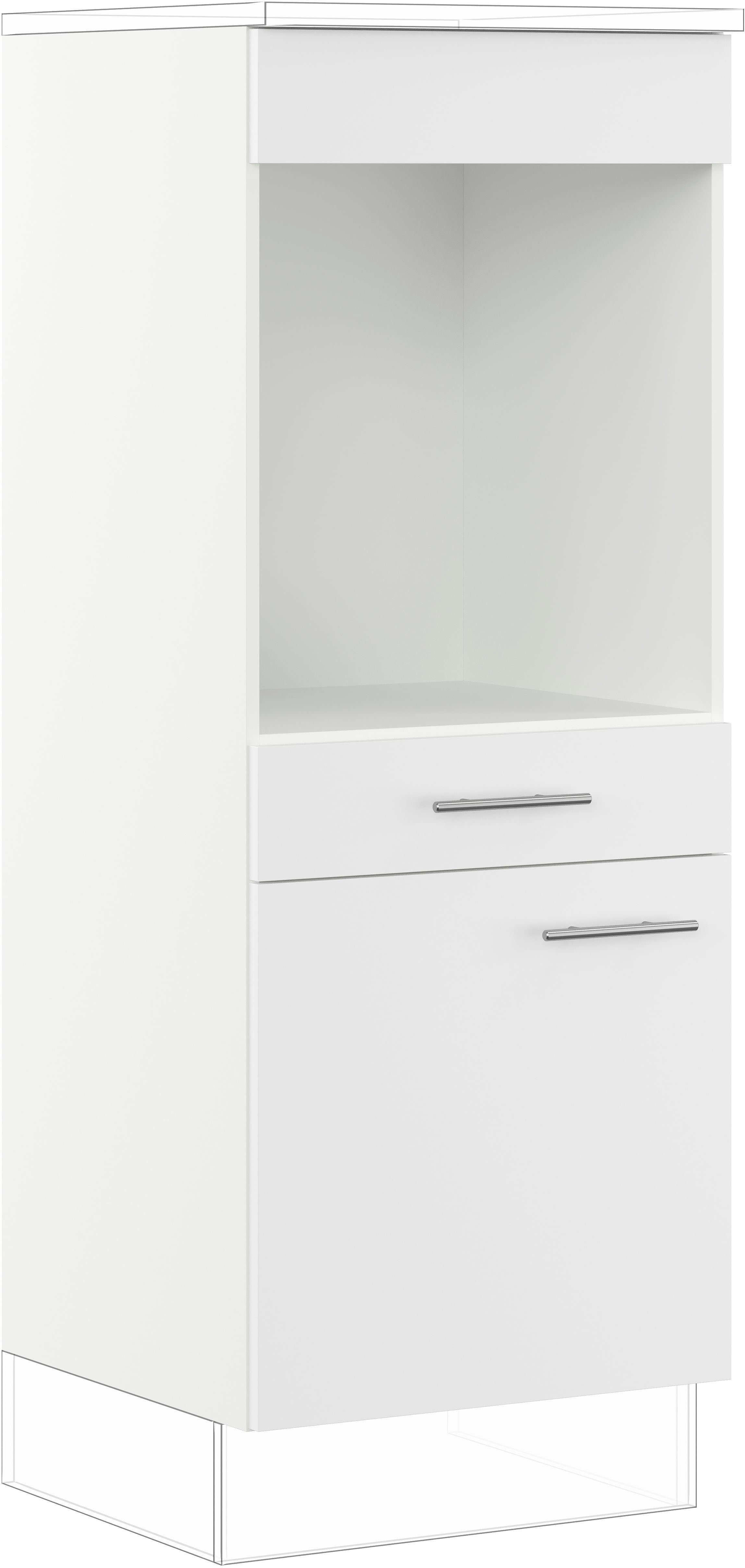IMPULS KÜCHEN Backofenumbauschrank "Valencia & Tirana", Breite/Höhe: 60/147,5 cm, mit Soft-Close vormontiert, mit Schubkasten, mit verstellbarem Fachboden