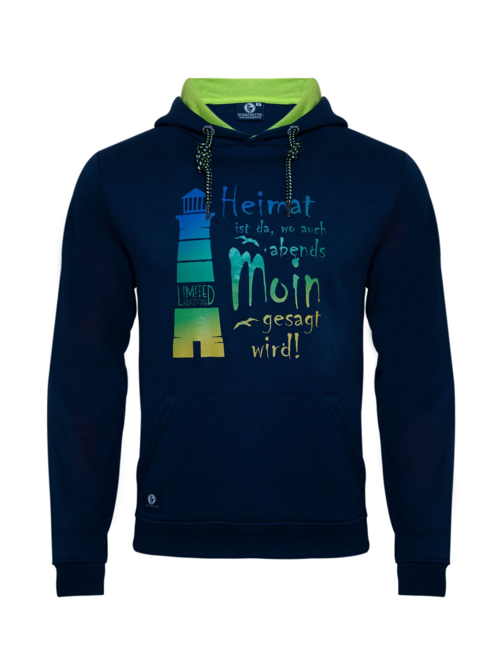 Schietwetter Kapuzenpullover Herren, Unisex Hoodie "Leuchtturm" günstig online kaufen