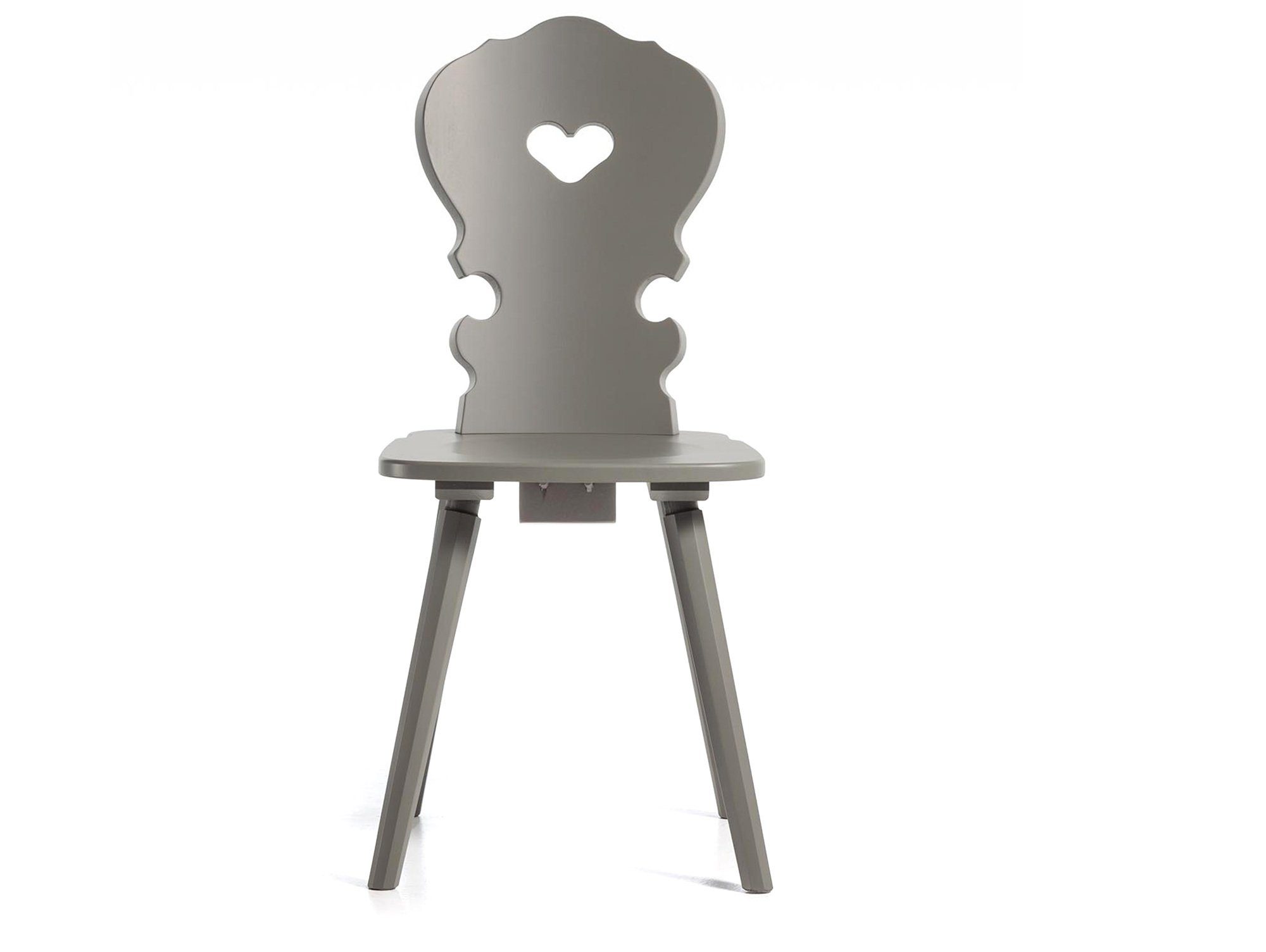 Moebel-Eins Esszimmerstuhl, VALERIO Stuhl, lackiert Fichte grau Massivholz, Material