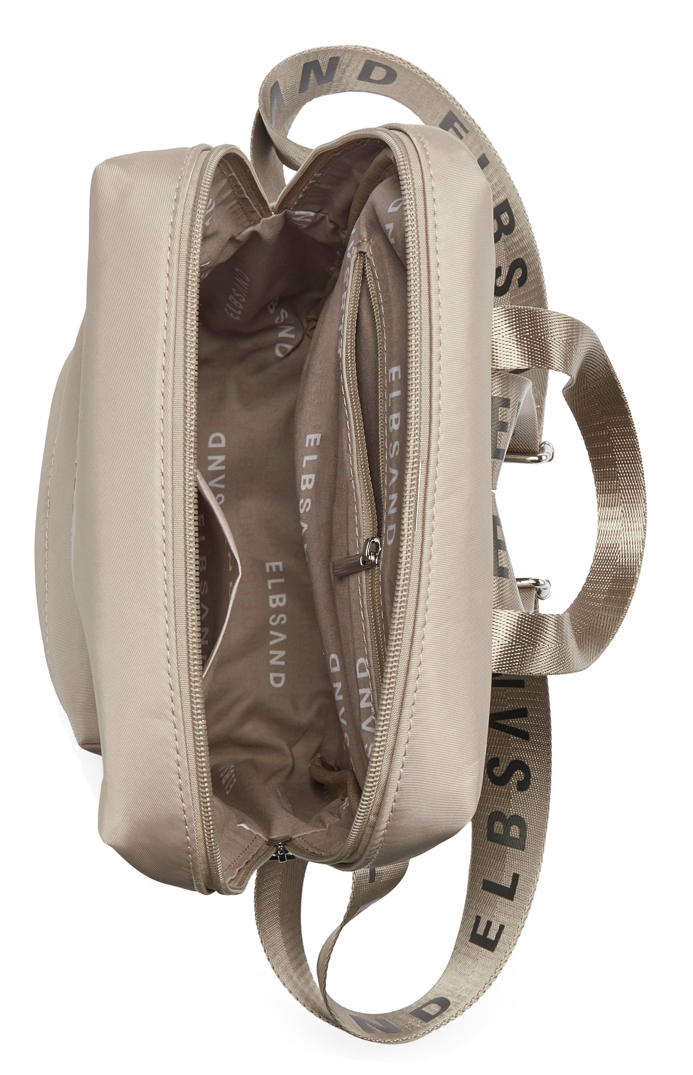 Elbsand Rucksack City-Rucksack, Tasche, Freizeitrucksack, NEU mit bedruckten Schulterriemen VEGAN