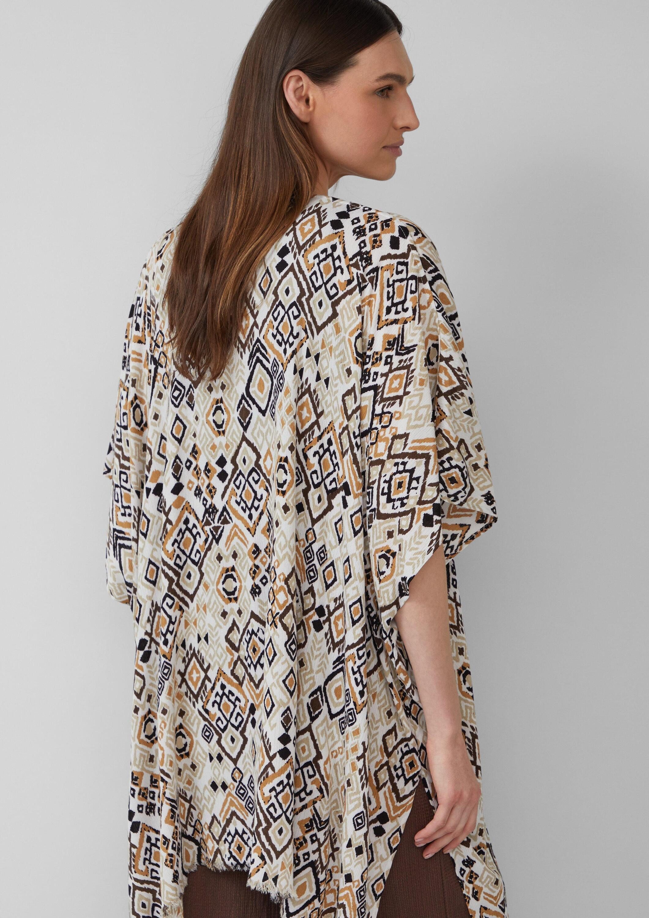 s.Oliver Poncho Indoor-Poncho Poncho mit Artwork