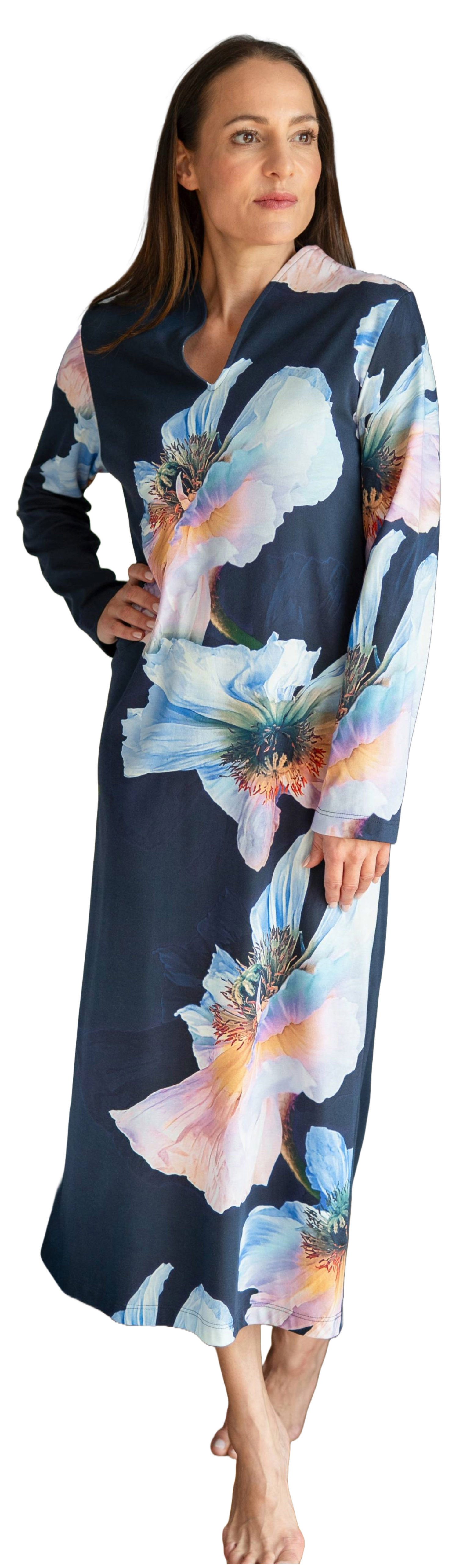 HUTSCHREUTHER Nachthemd Damen Schlafshirt Extravagant (1-tlg) Baumwolle