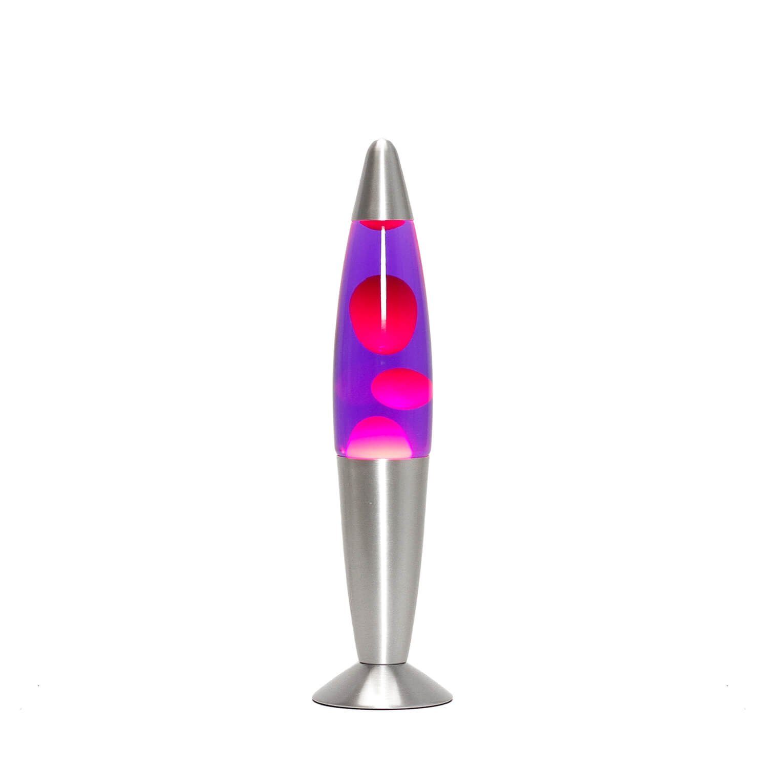 Licht-Erlebnisse Lavalampe TIMMY, Warmweiß, Retro Lampe Tisch Lila Rot dekorative Tischleuchte