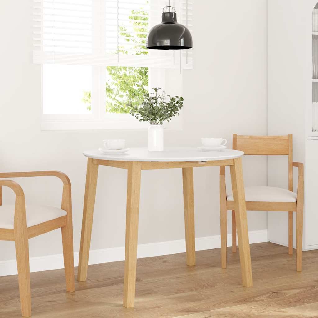 vidaXL Esstisch Esstisch Natur Massivholz Gummibaumholz günstig online kaufen